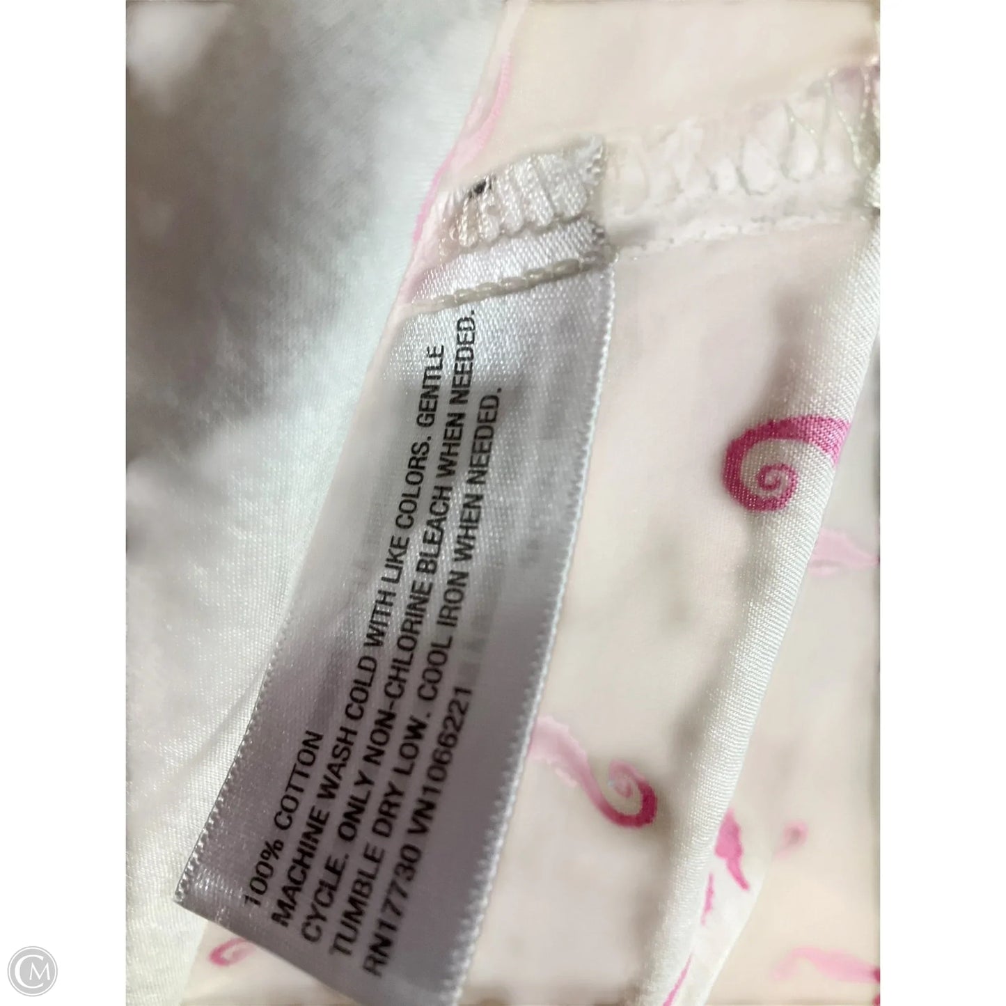 Blouse Long Sleeve By Merona In Pink & White, Size: Xl