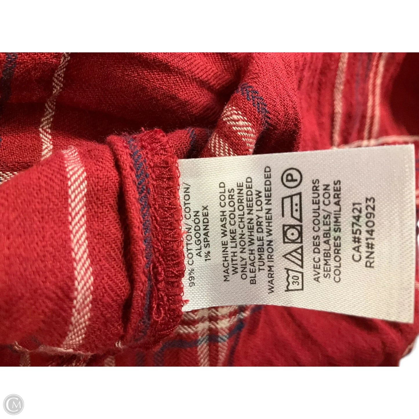 Top Short Sleeve By Loft In Red, Size: M