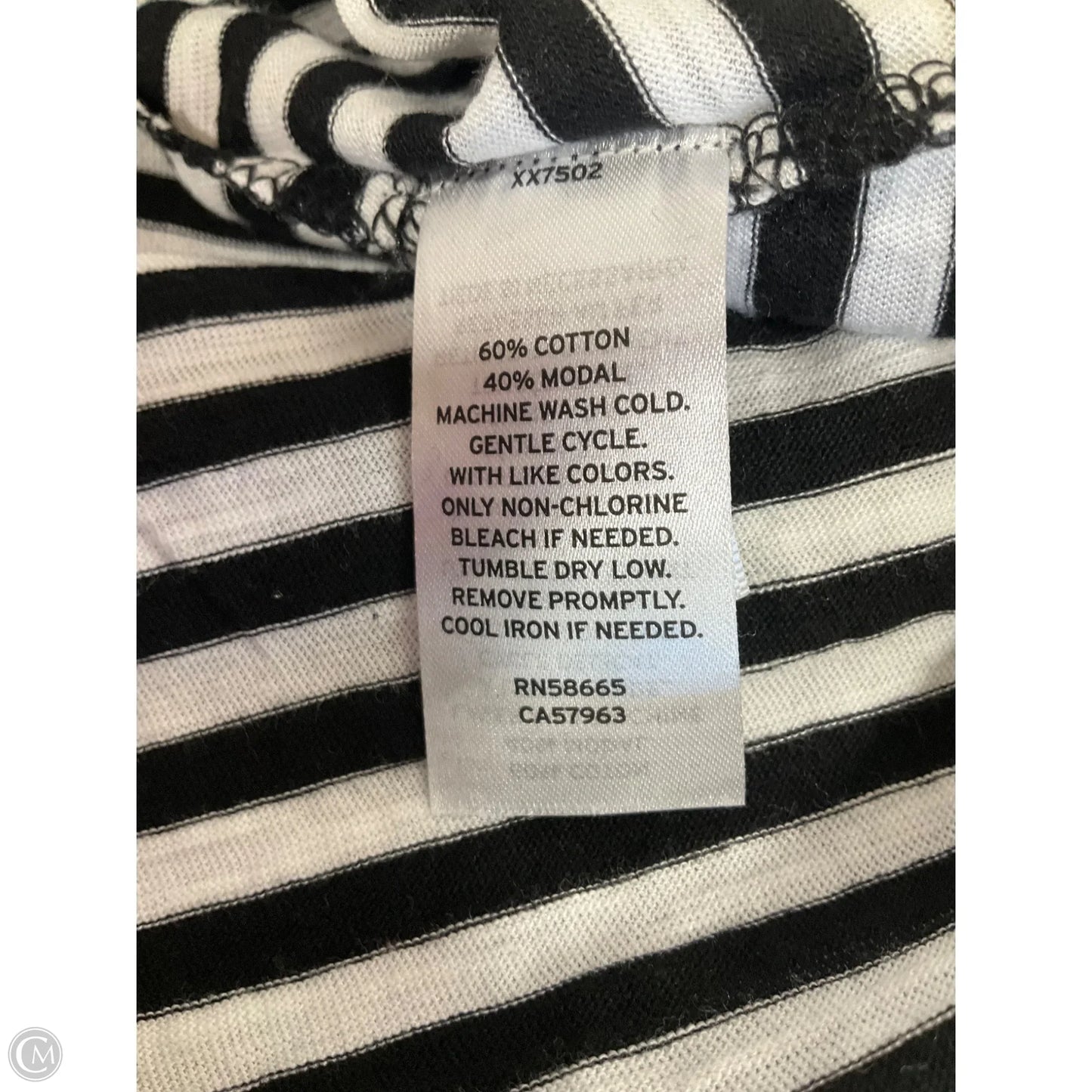 Top Short Sleeve By Caslon In Striped Pattern, Size: M