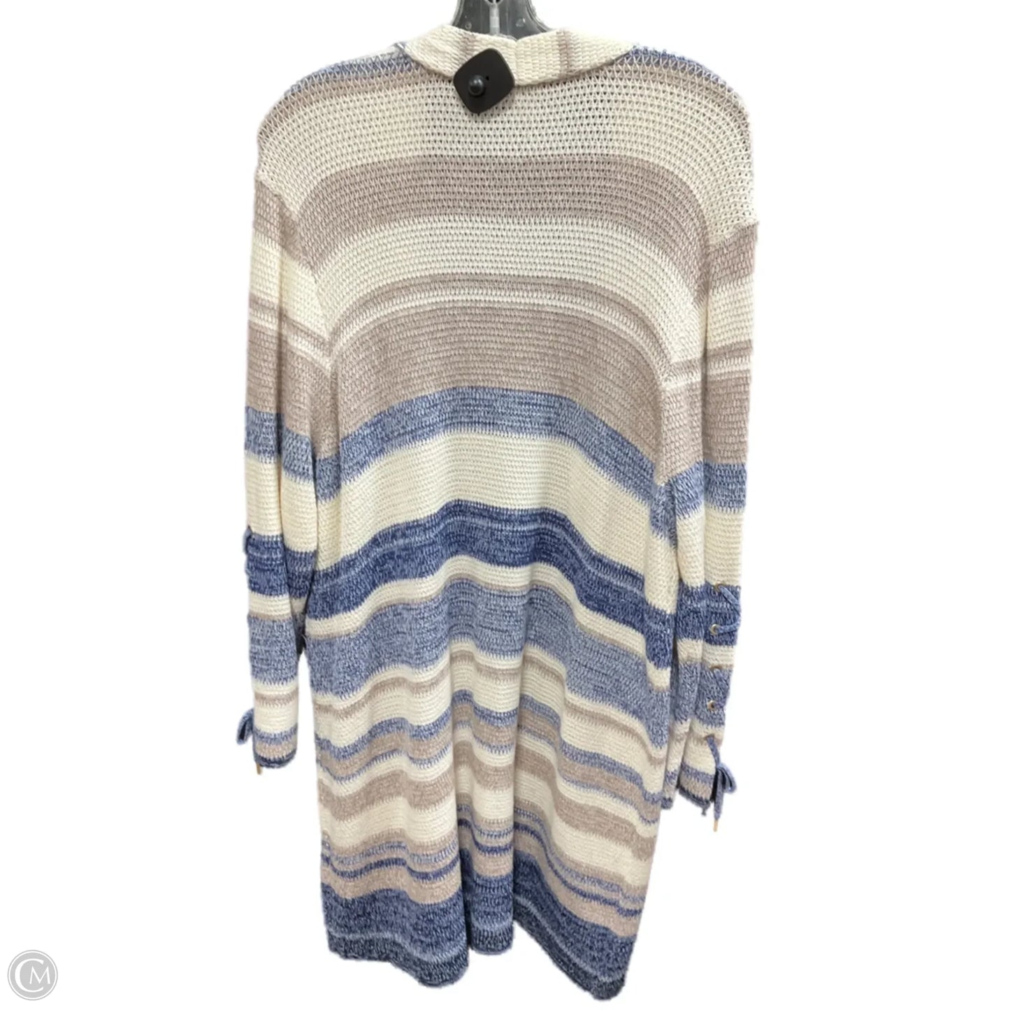 Cardigan By Chicos In Striped Pattern, Size: Xl