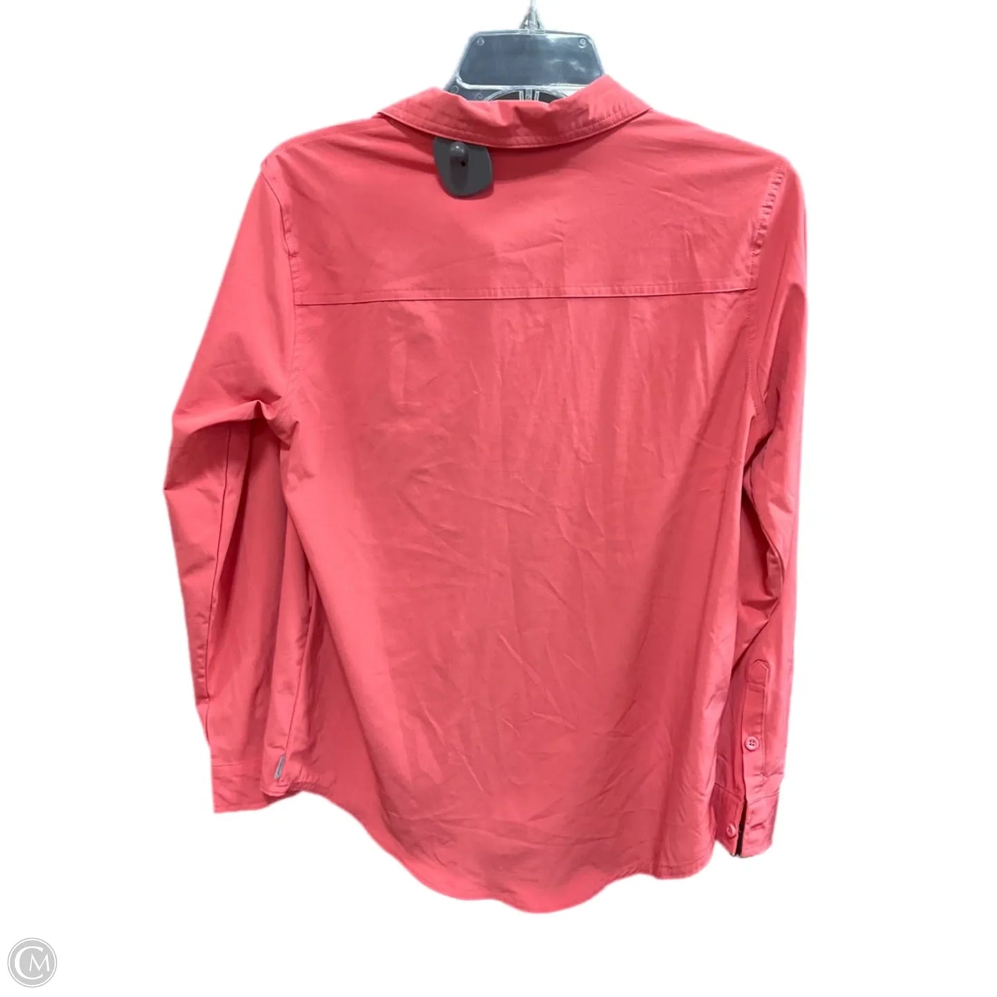 Blouse Long Sleeve By Eddie Bauer In Pink, Size: S