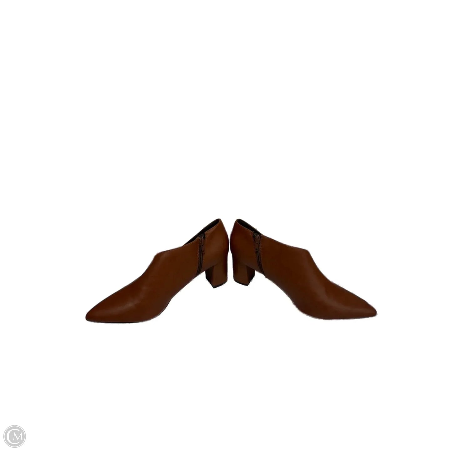 Boots Ankle Heels By Comfortview In Brown, Size: 11