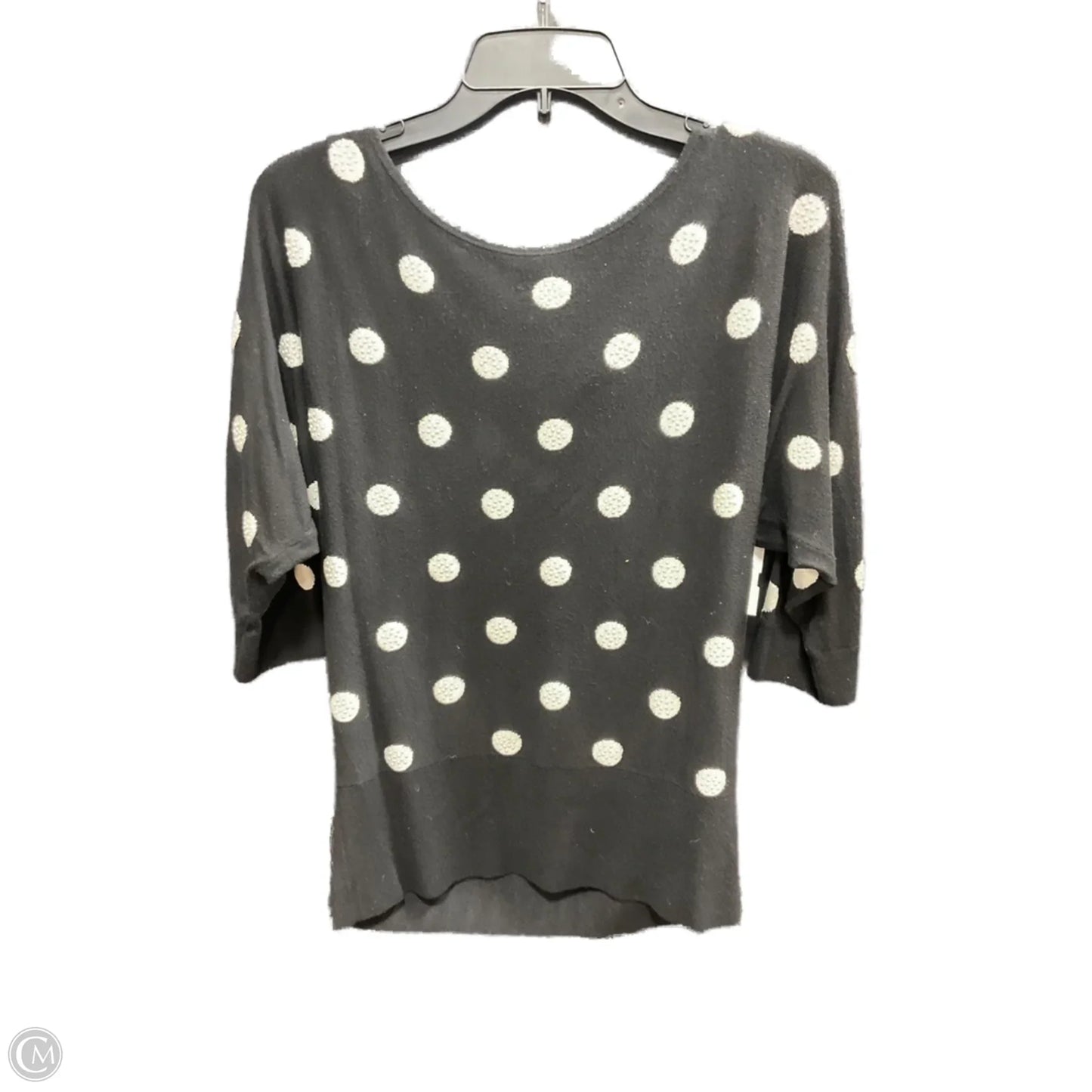 Top 3/4 Sleeve By White House Black Market In Polkadot Pattern, Size: M