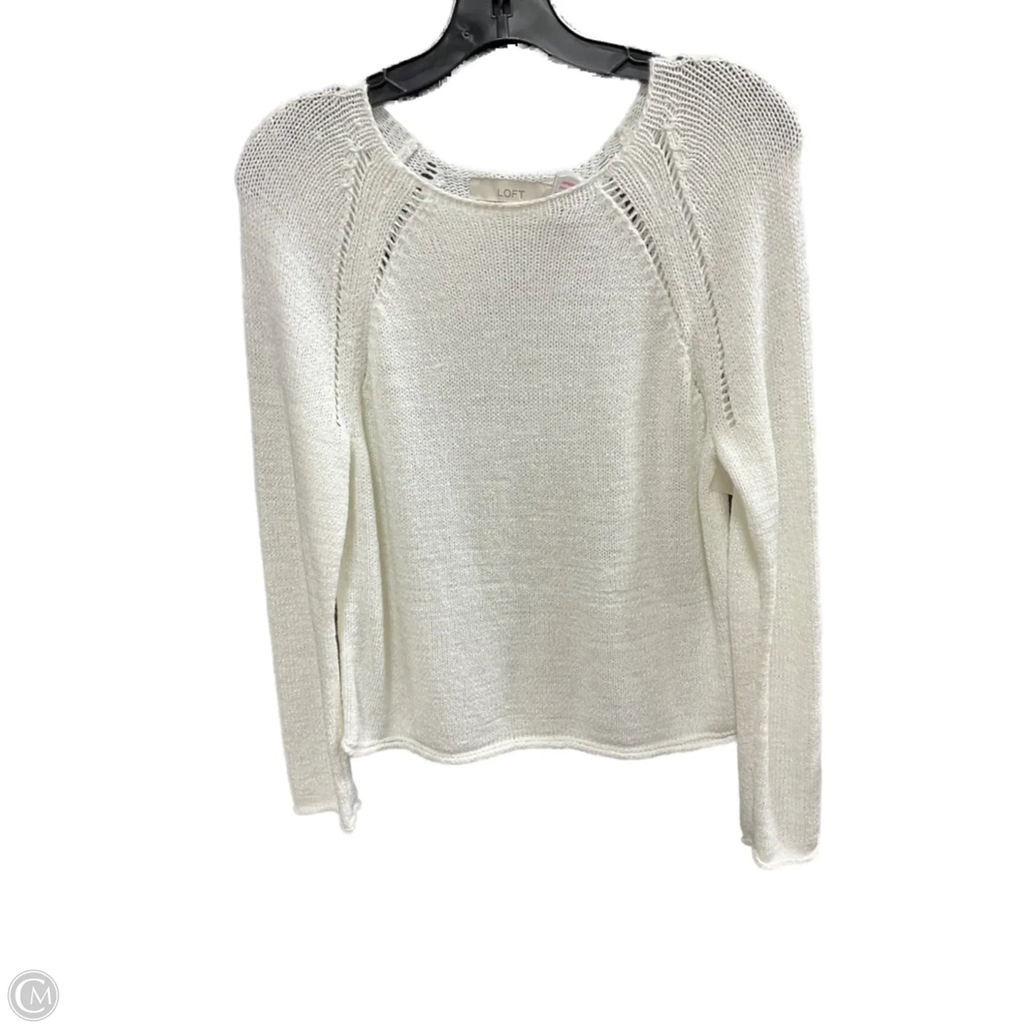 Sweater By Loft In White, Size: Xs
