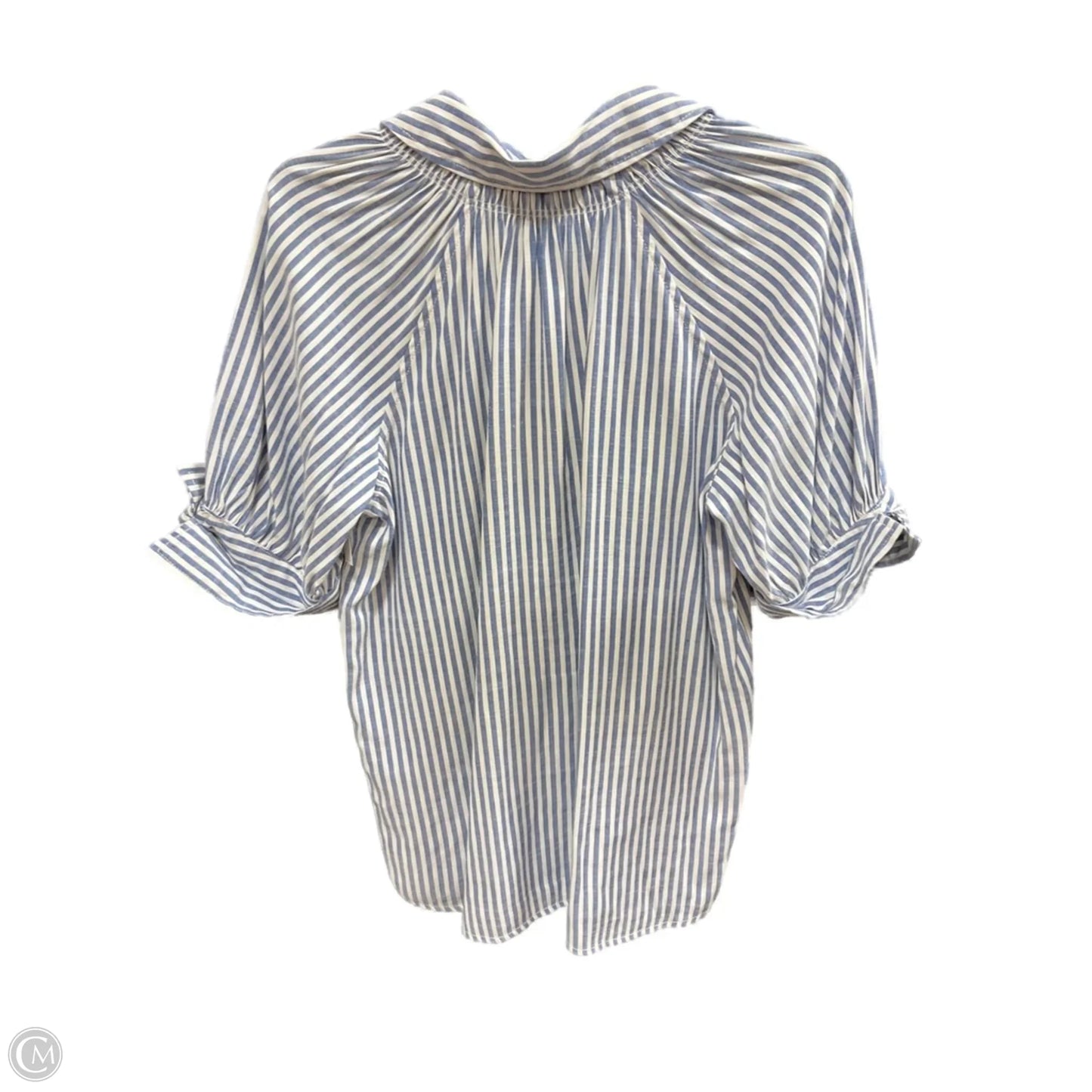Top Short Sleeve By Max Studio In Striped Pattern, Size: M