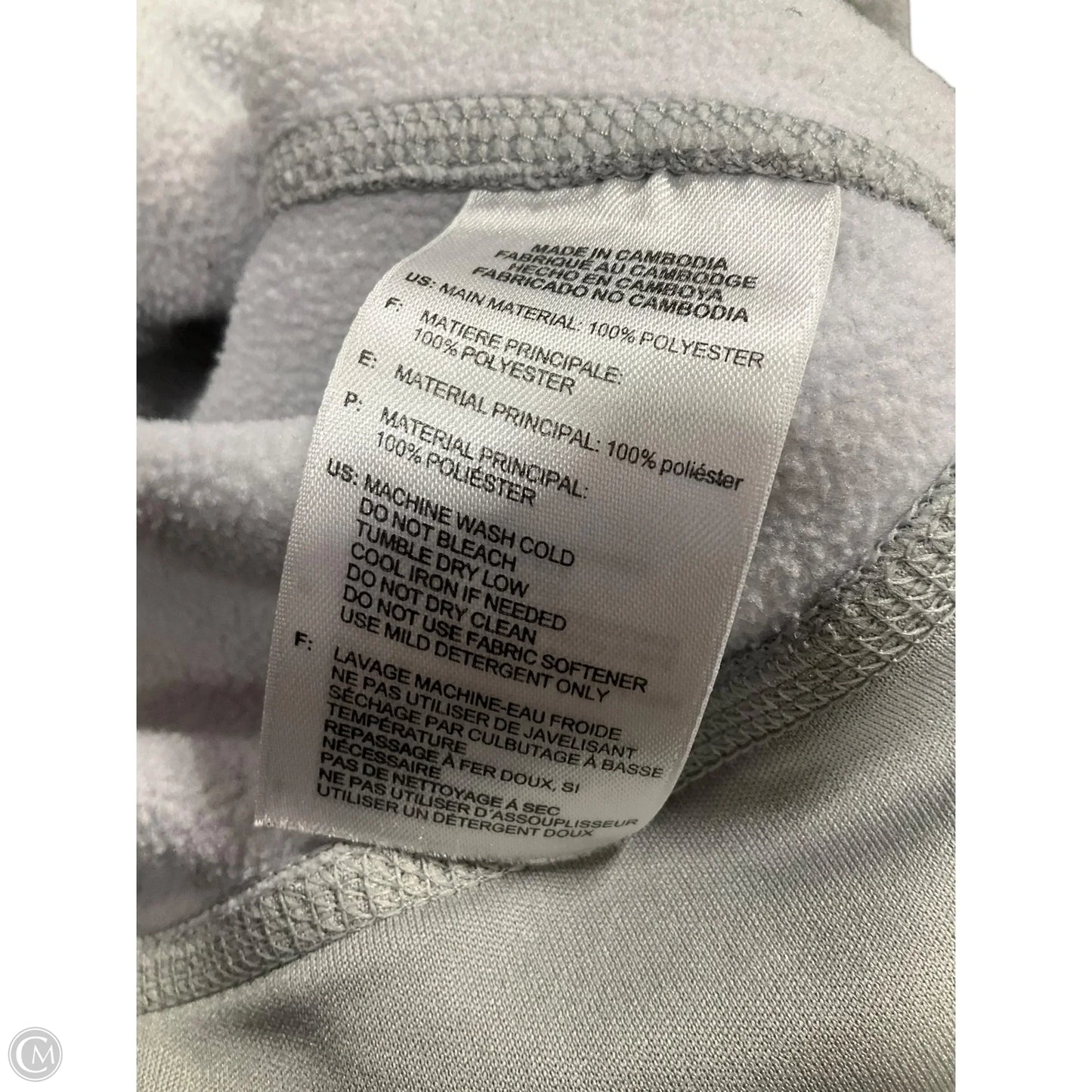 Athletic Jacket By Adidas In Grey, Size: M