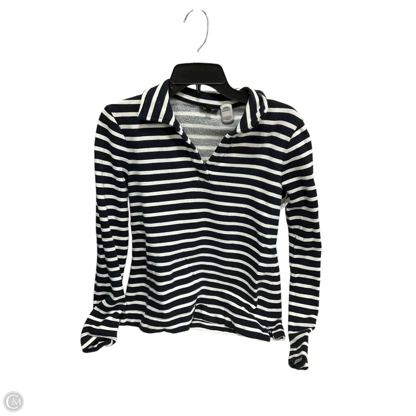 Top Long Sleeve By Talbots In Striped Pattern, Size: Xs