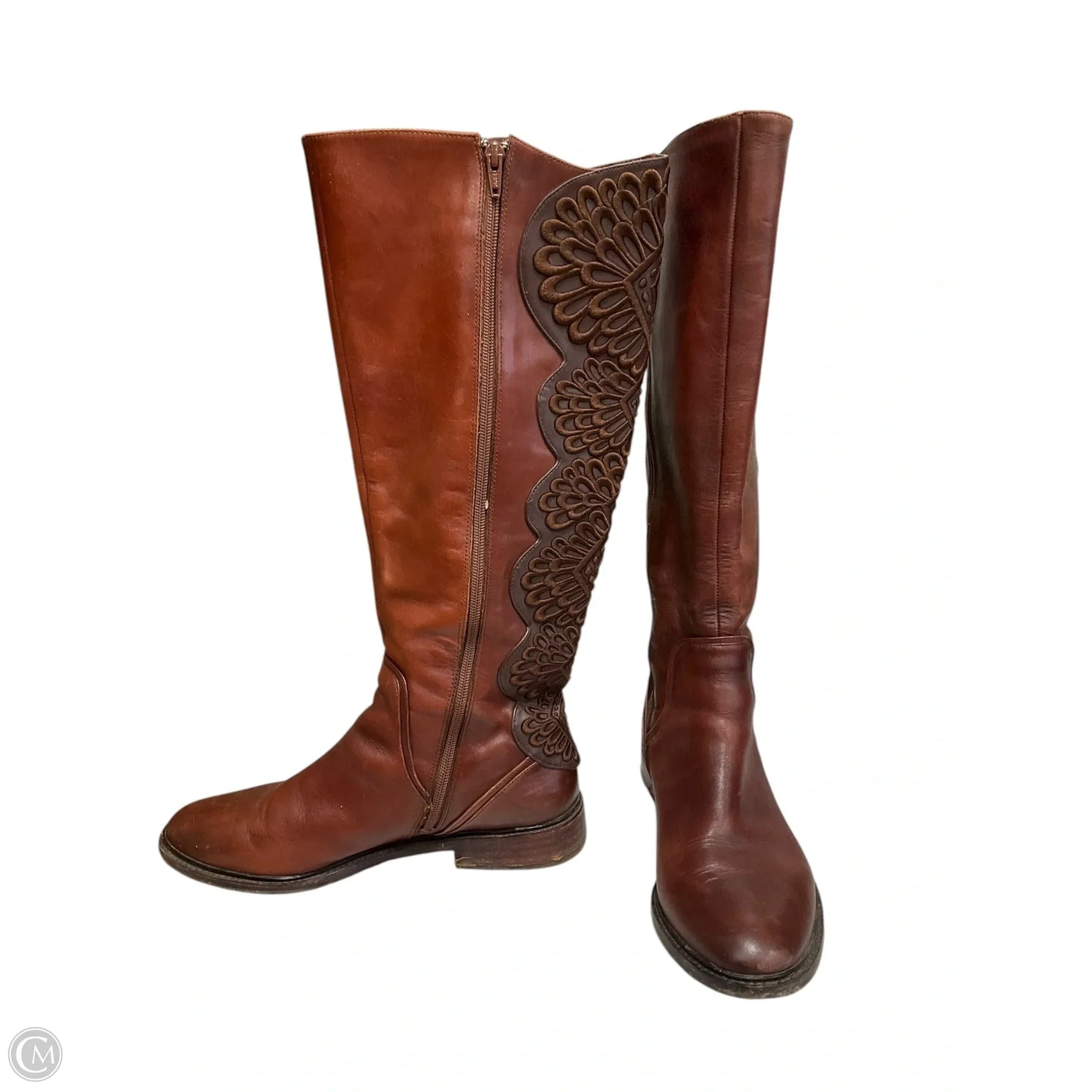 Boots Leather By Gianni Bini In Brown, Size: 10