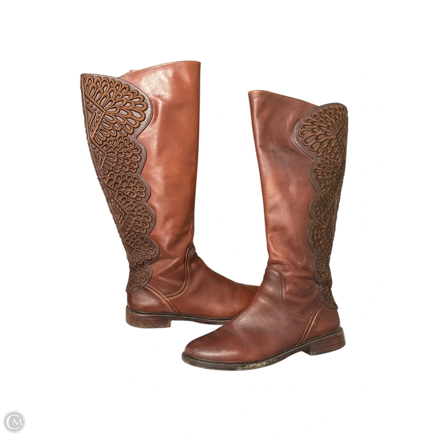 Boots Leather By Gianni Bini In Brown, Size: 10