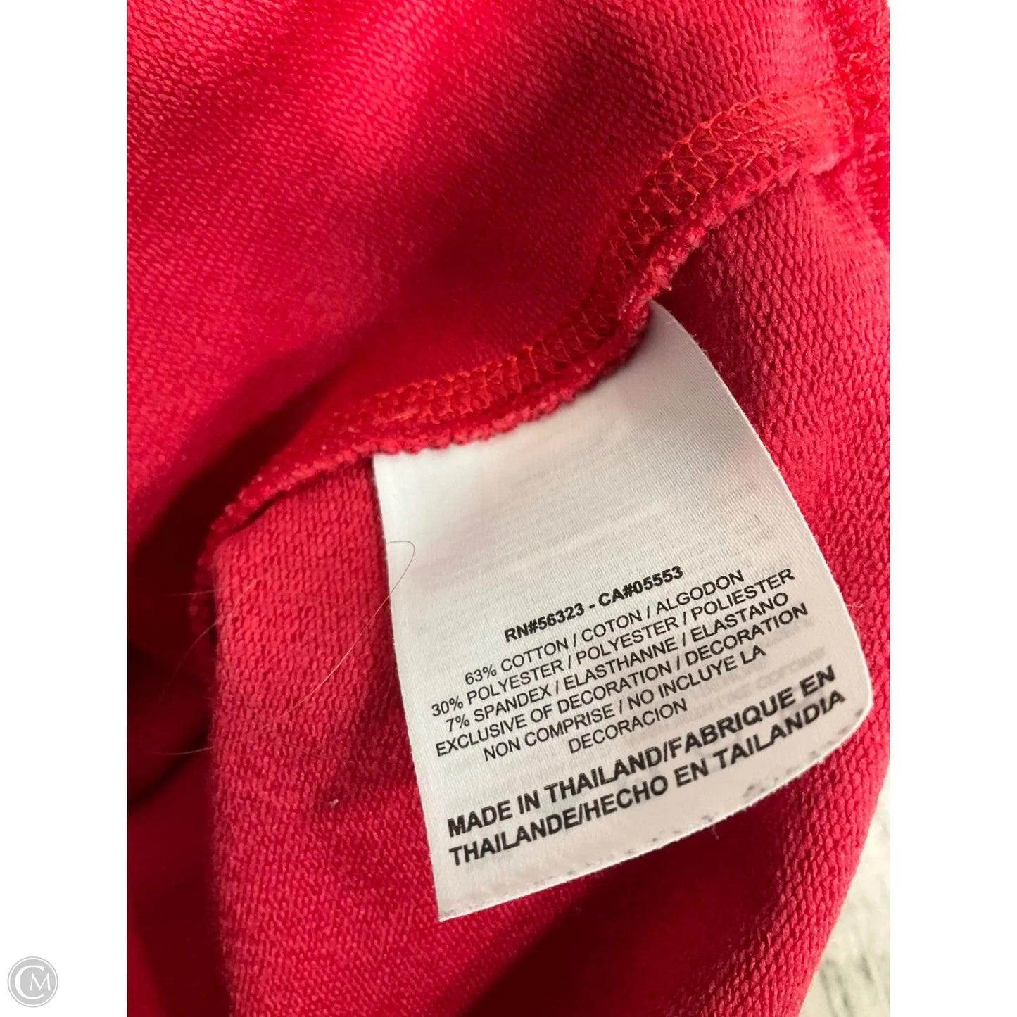 Athletic Top Long Sleeve Hoodie By Nike In Pink, Size: M