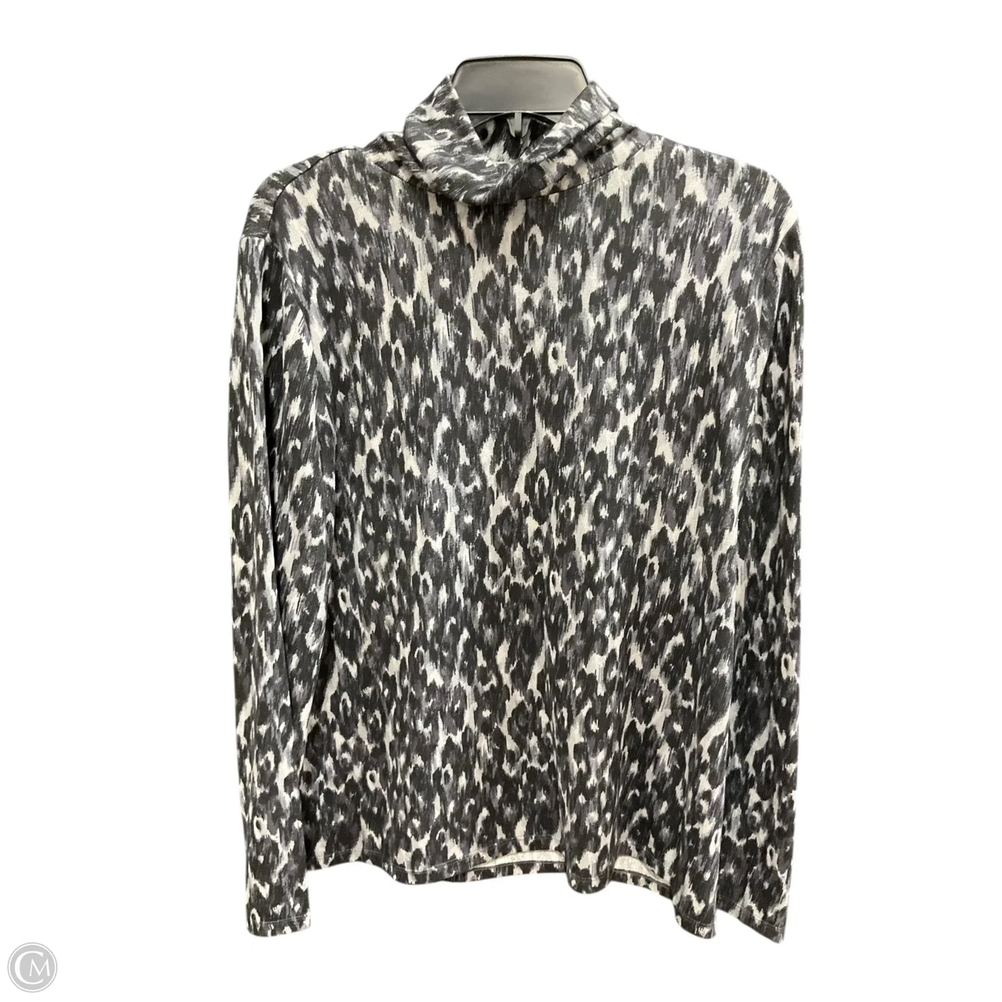 Top Long Sleeve Basic By Loft In Animal Print, Size: Xl