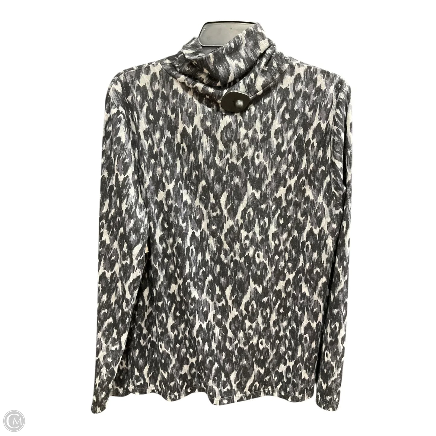 Top Long Sleeve Basic By Loft In Animal Print, Size: Xl
