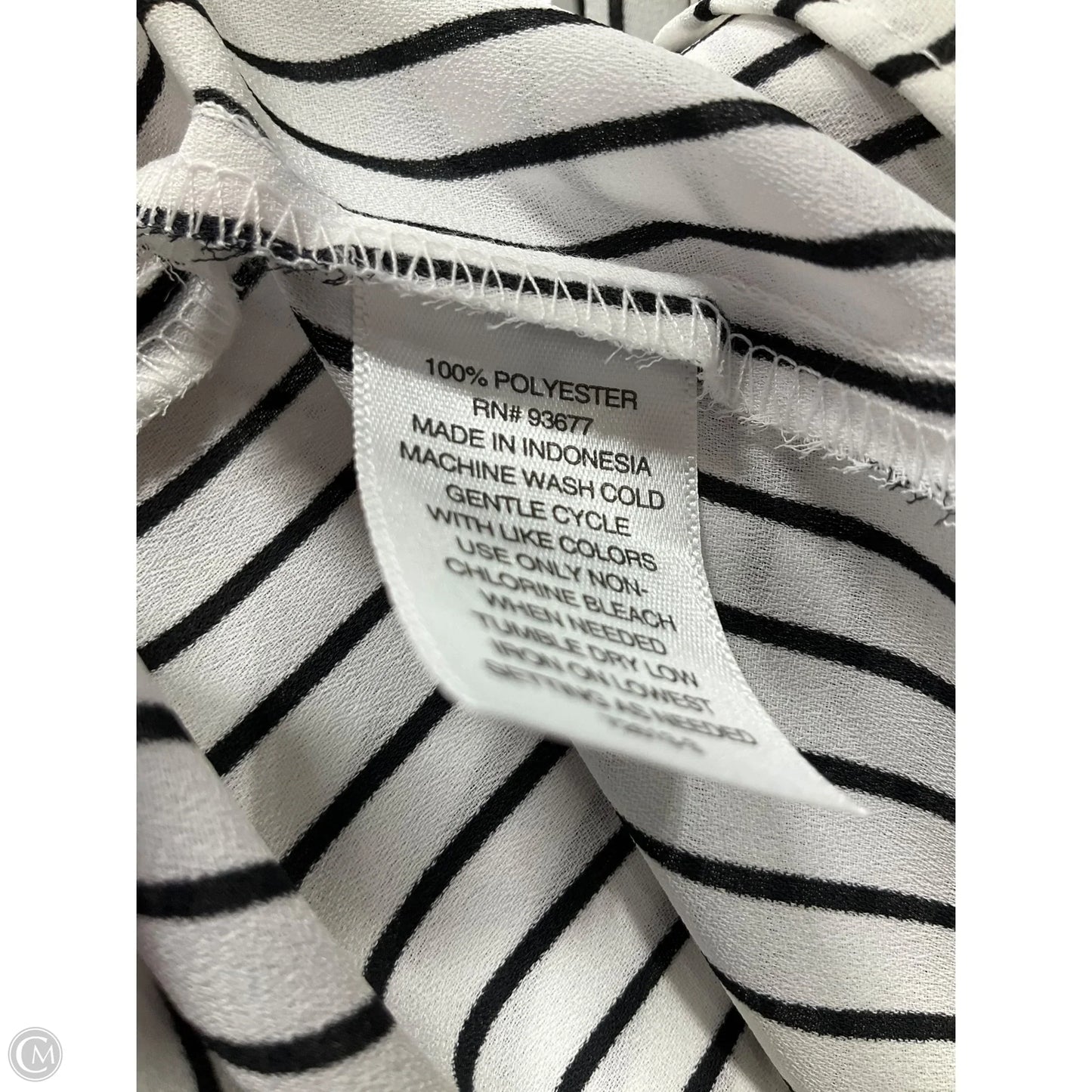 Top Sleeveless By Worthington In Black & White, Size: Xl