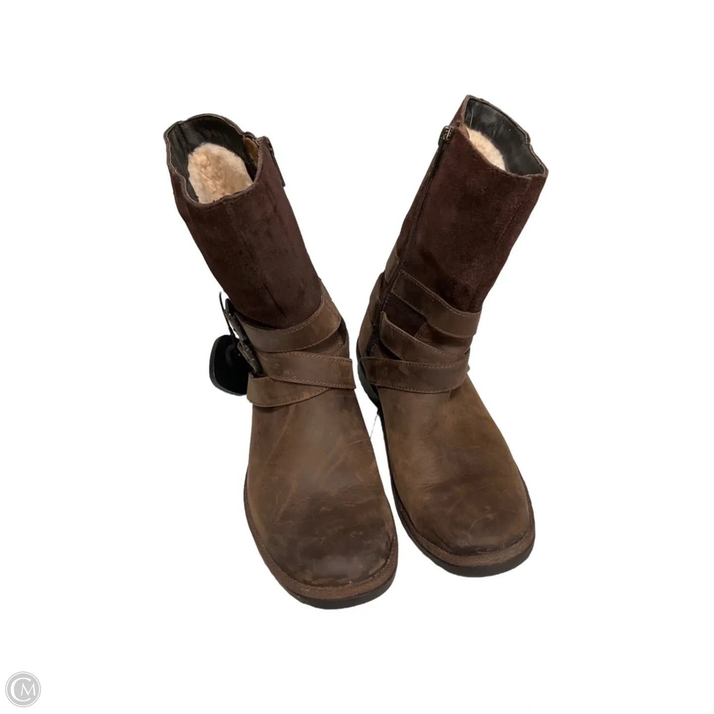 Boots Designer By Ugg In Brown, Size: 6.5