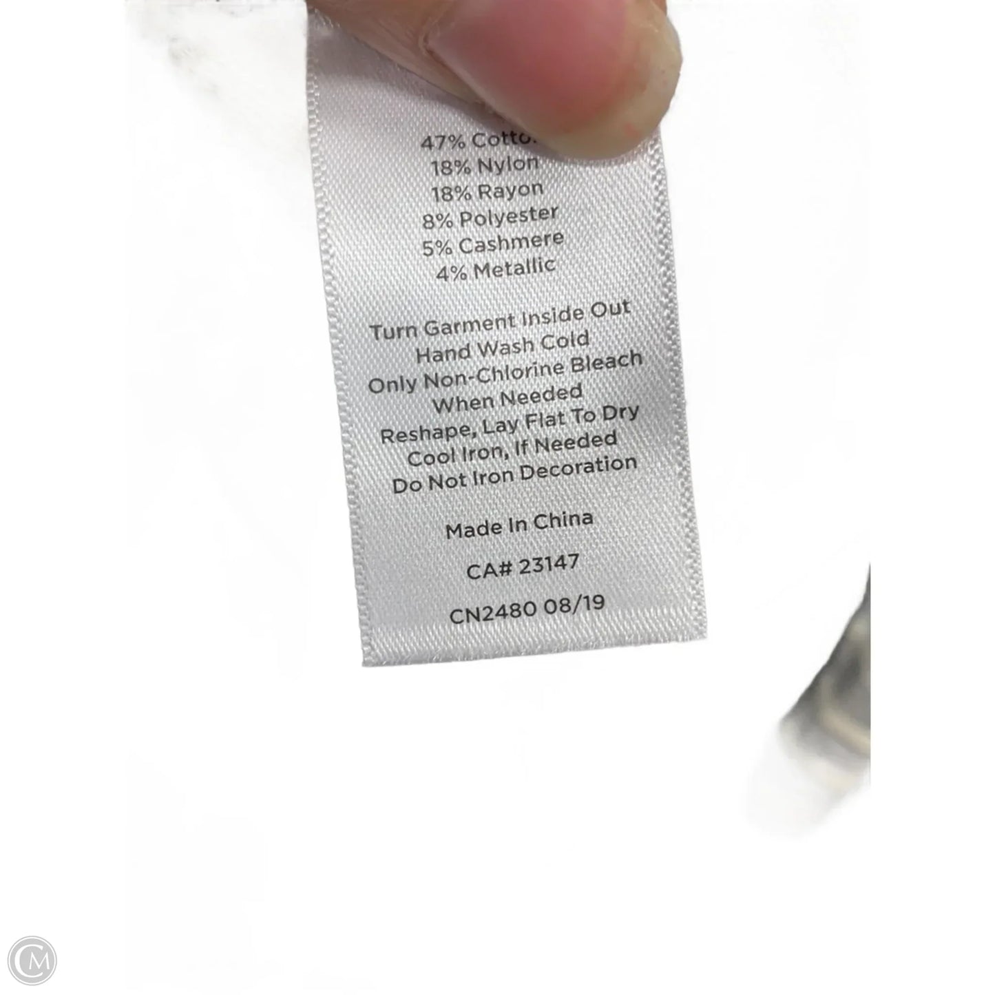 Top Long Sleeve By Talbots In Striped Pattern, Size: L