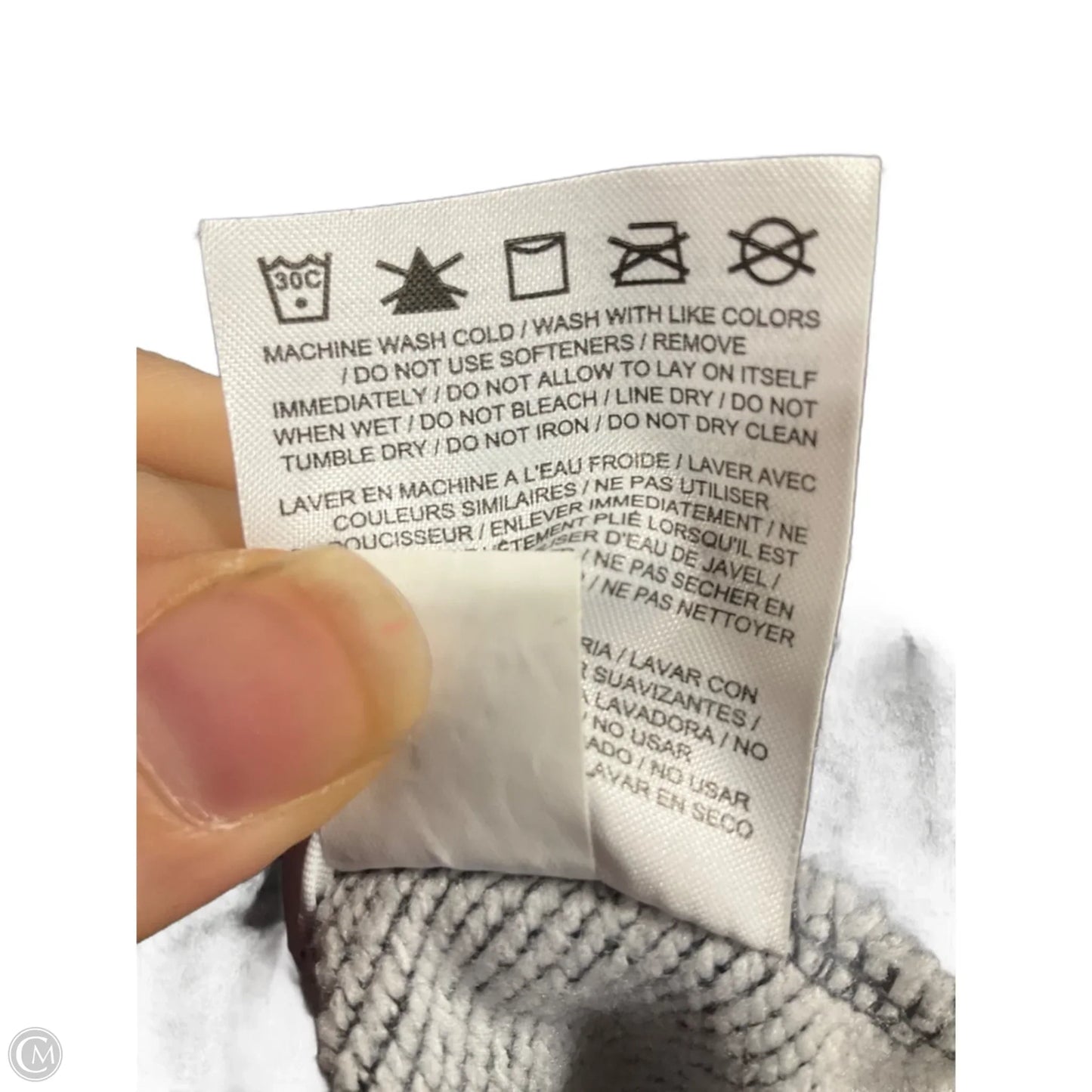 Athletic Top Long Sleeve Crewneck By Nike In Grey & Pink, Size: S