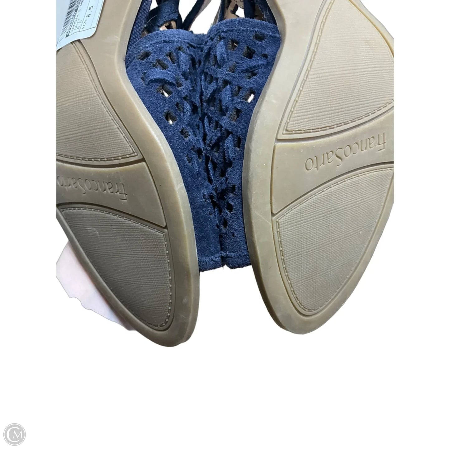 Sandals Heels Block By Franco Sarto In Navy, Size: 8.5