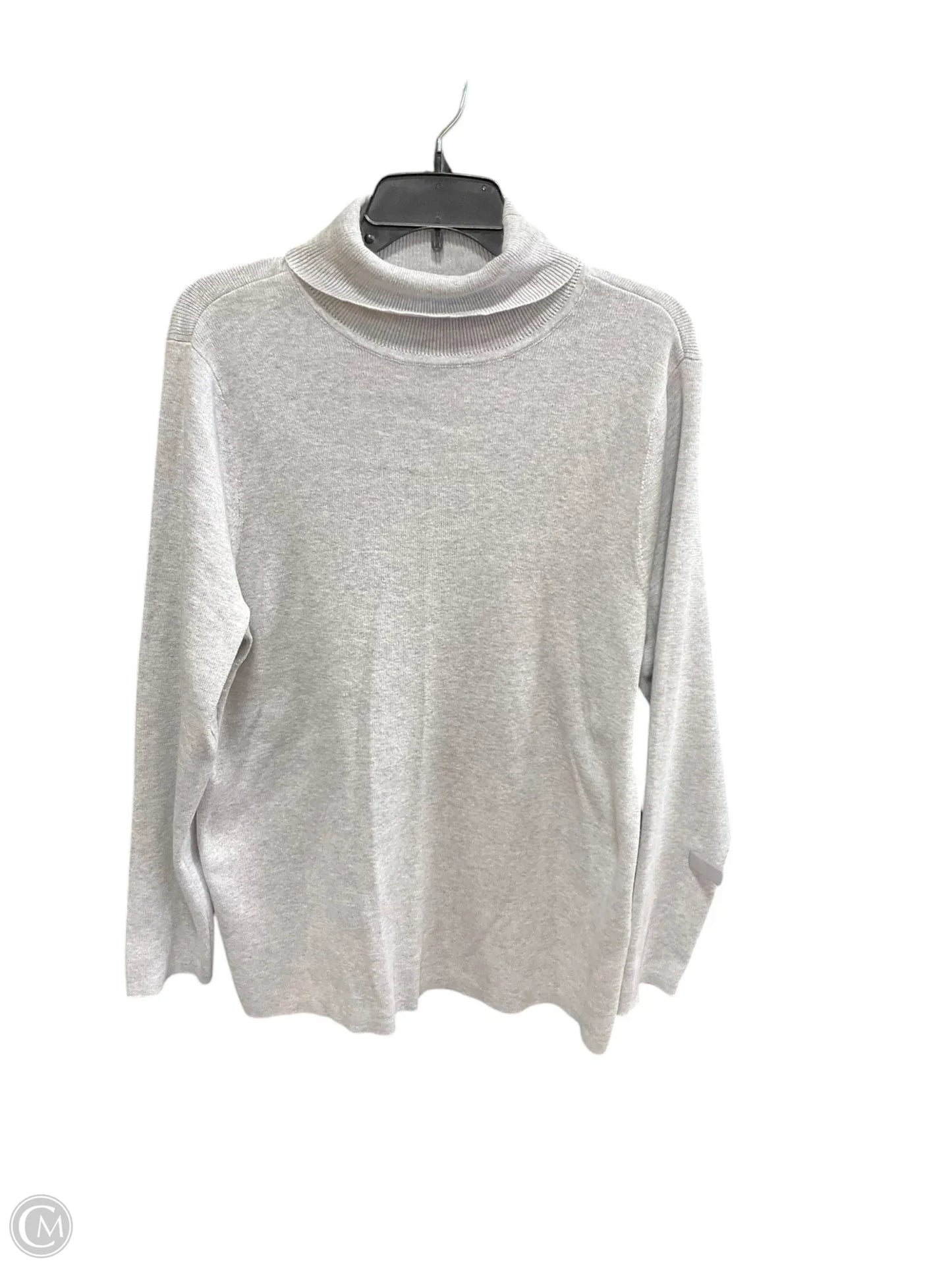 Top Long Sleeve By Chicos In Grey, Size: Xl