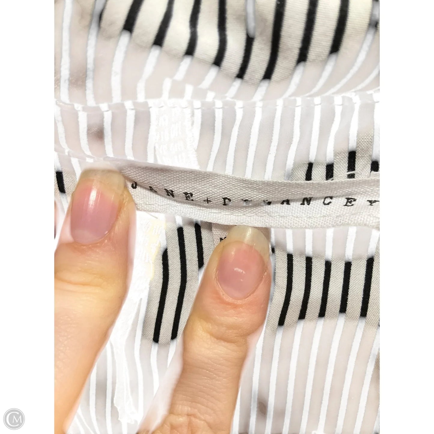Blouse Short Sleeve By Jane And Delancey In Striped Pattern, Size: Xl