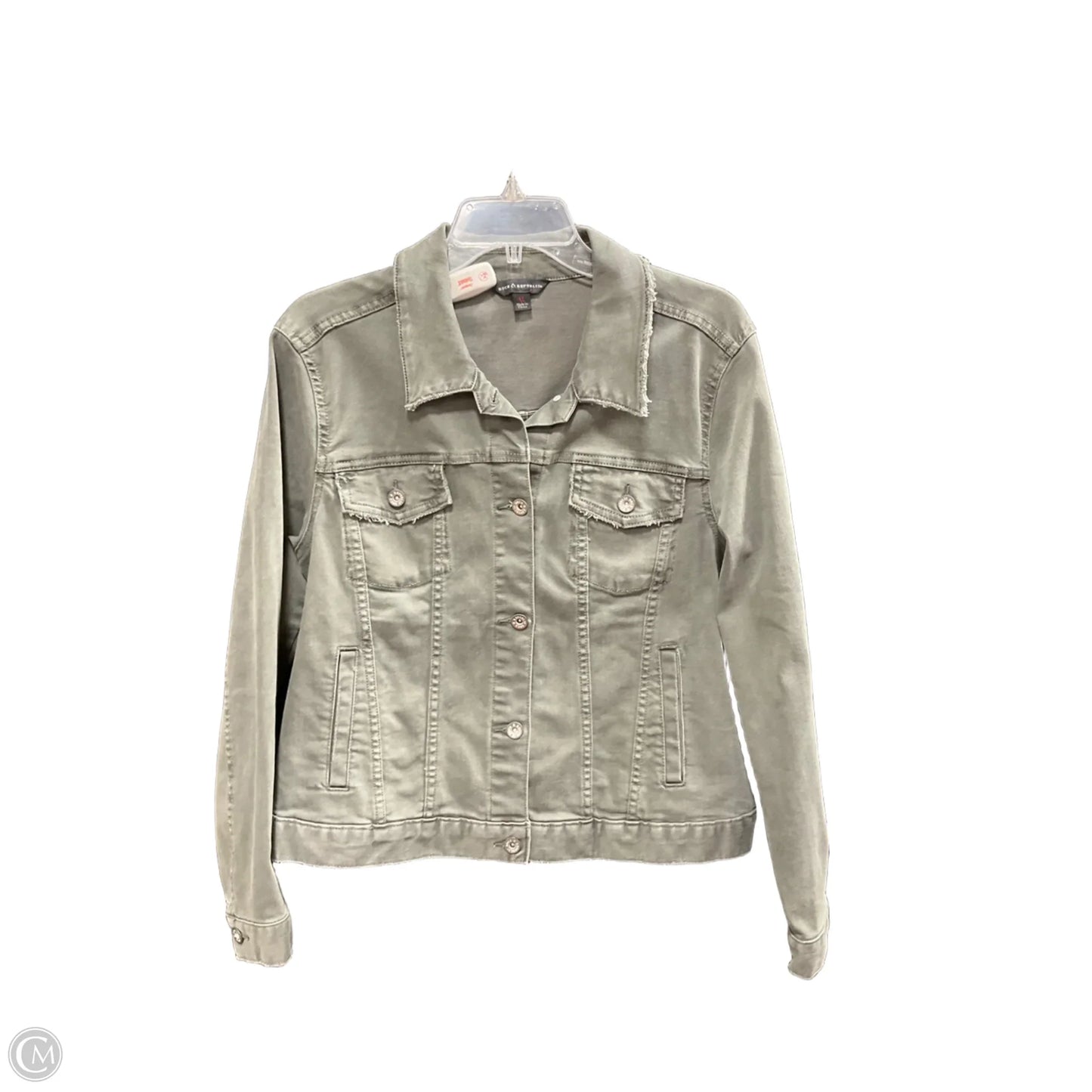 Jacket Denim By Rock And Republic In Green Denim, Size: Xl