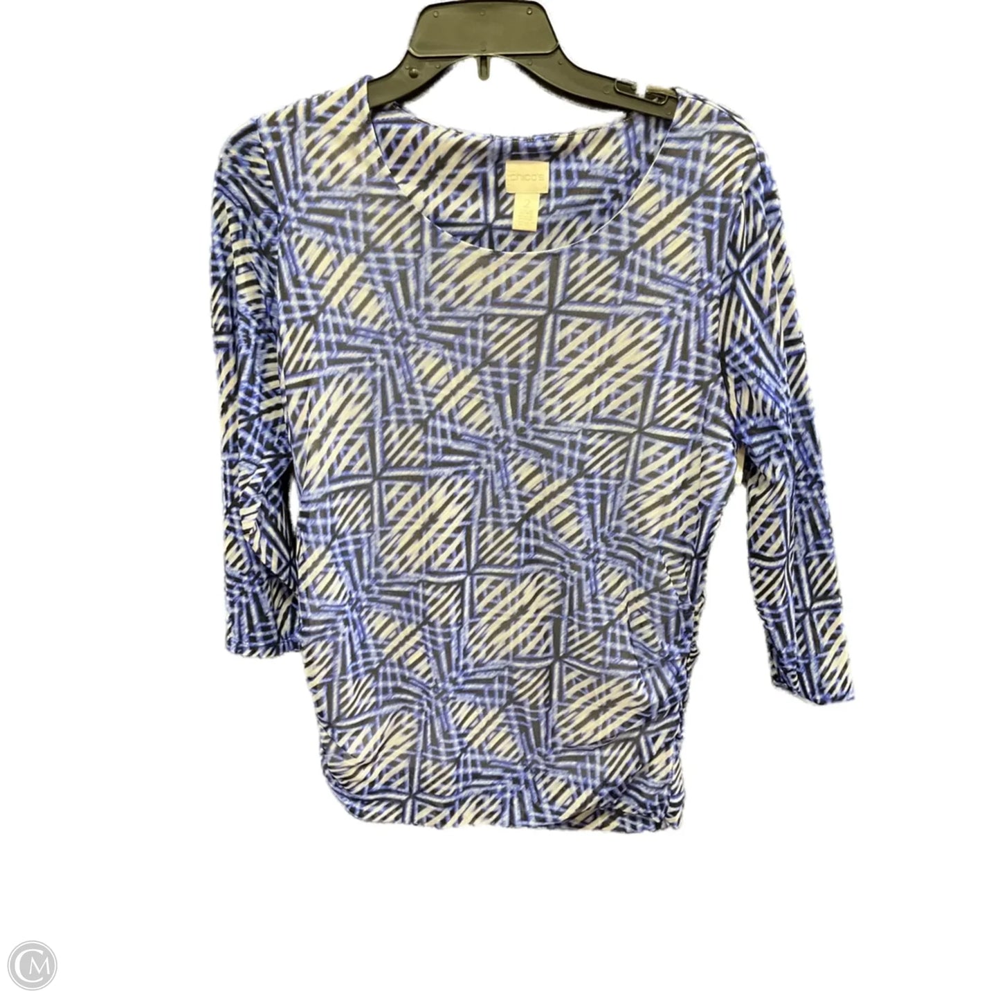 Top Long Sleeve By Chicos In Blue, Size: L