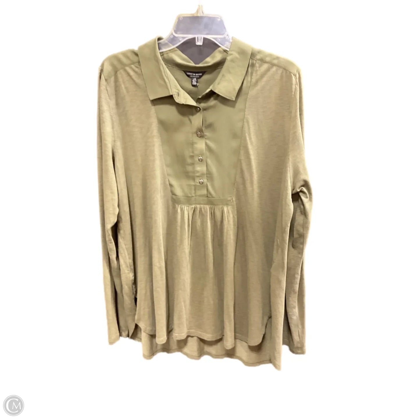 Top Long Sleeve By Lucky Brand In Green, Size: L