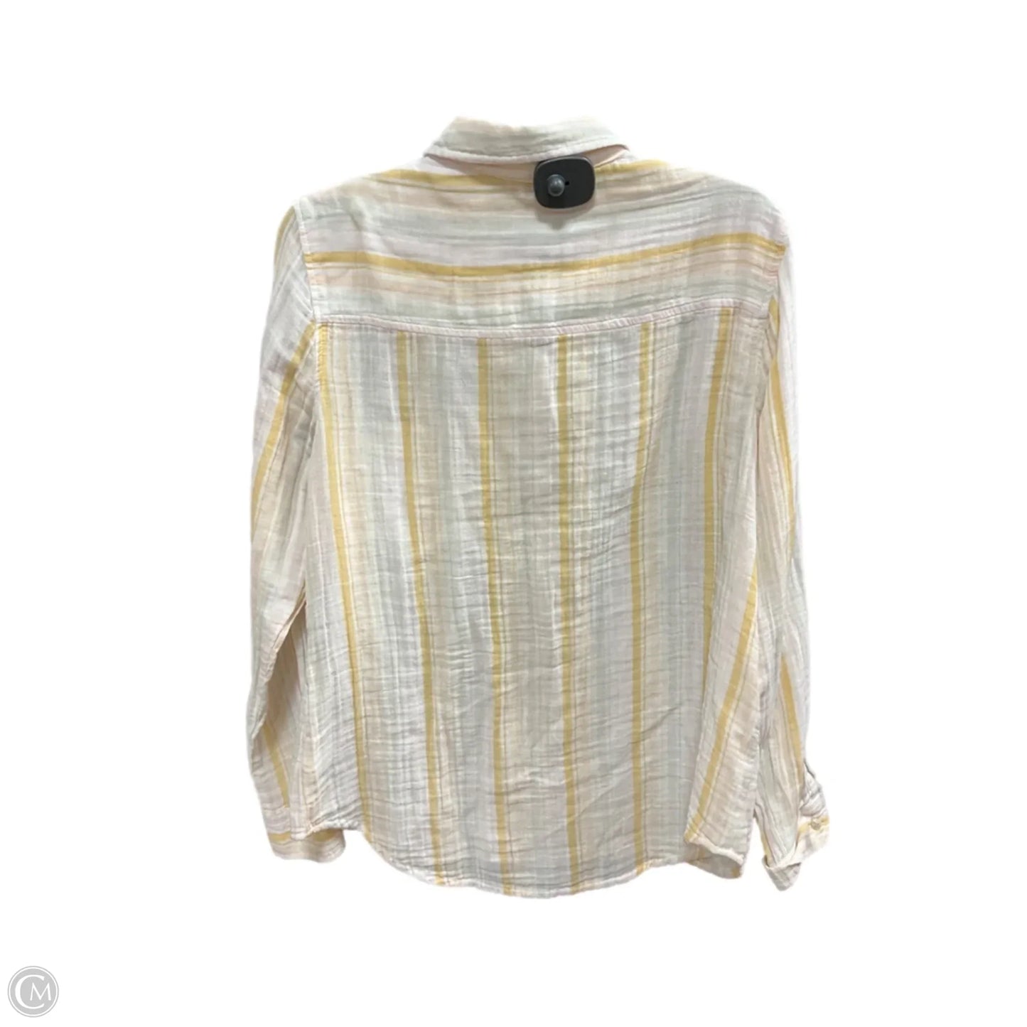 Blouse Long Sleeve By Universal Thread In Striped Pattern, Size: M