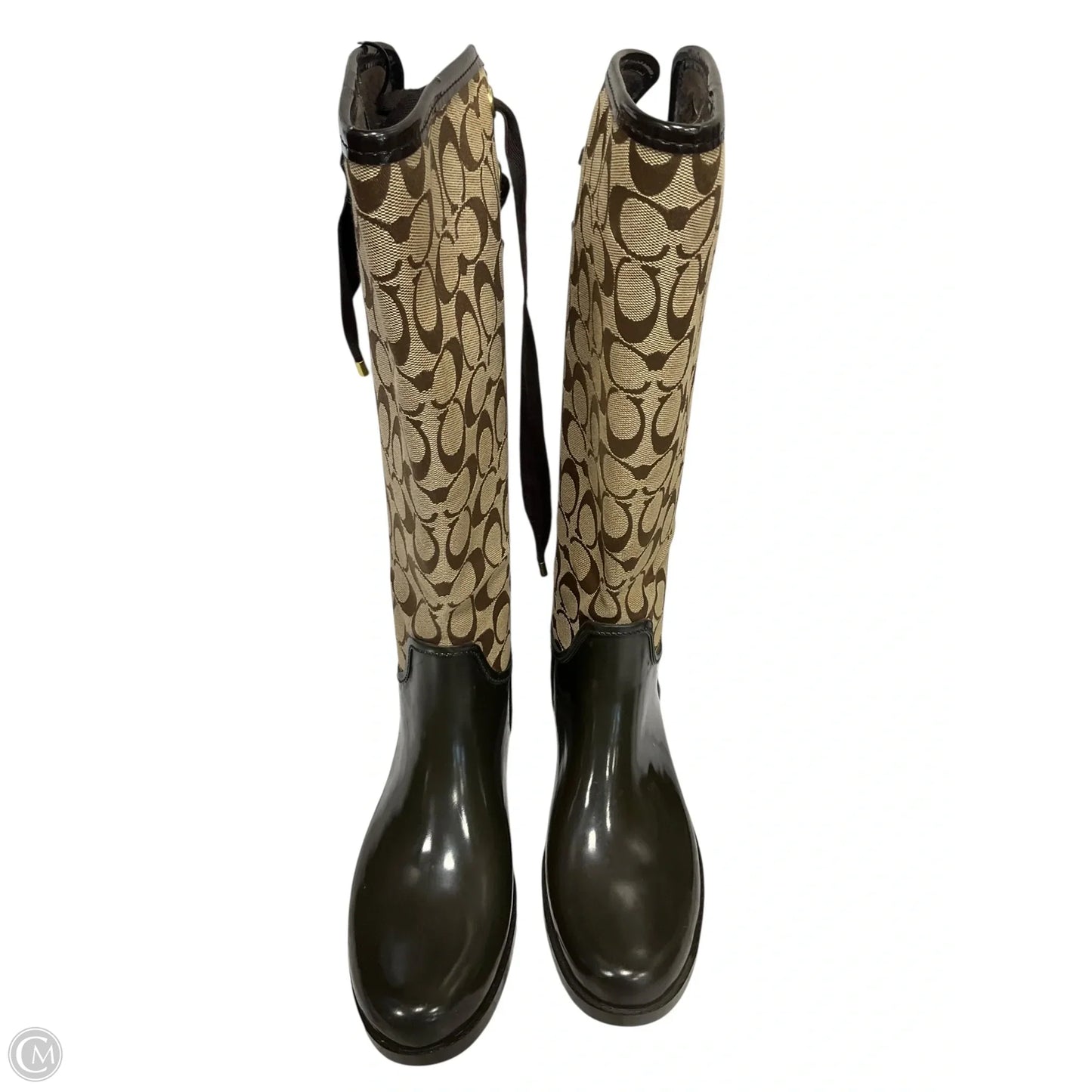 Boots Designer By Coach In Beige, Size: 8