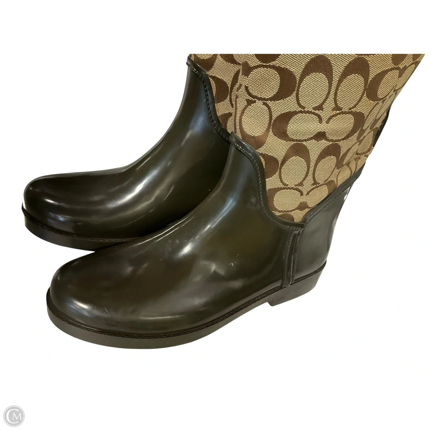 Boots Designer By Coach In Beige, Size: 8