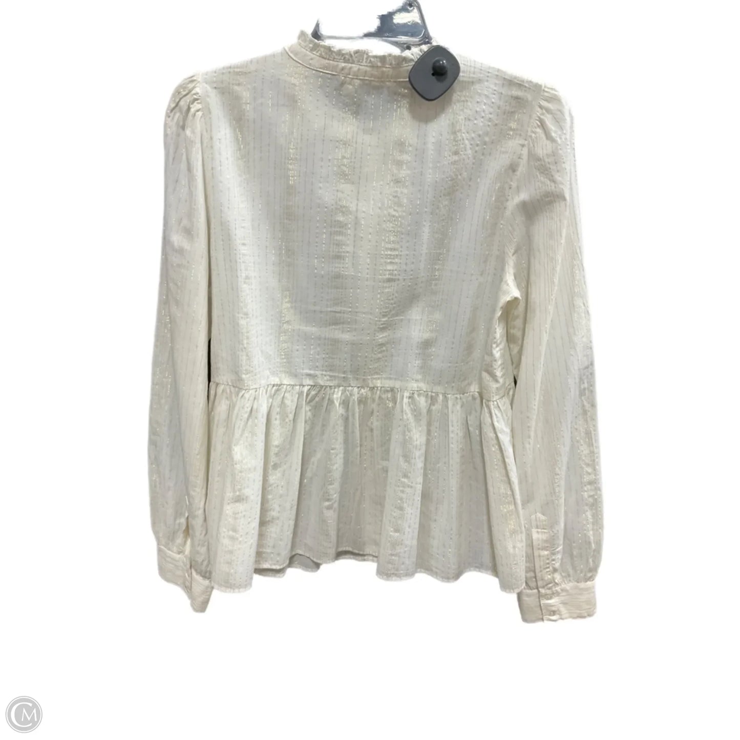 Top Long Sleeve By Floreat In Cream, Size: 14