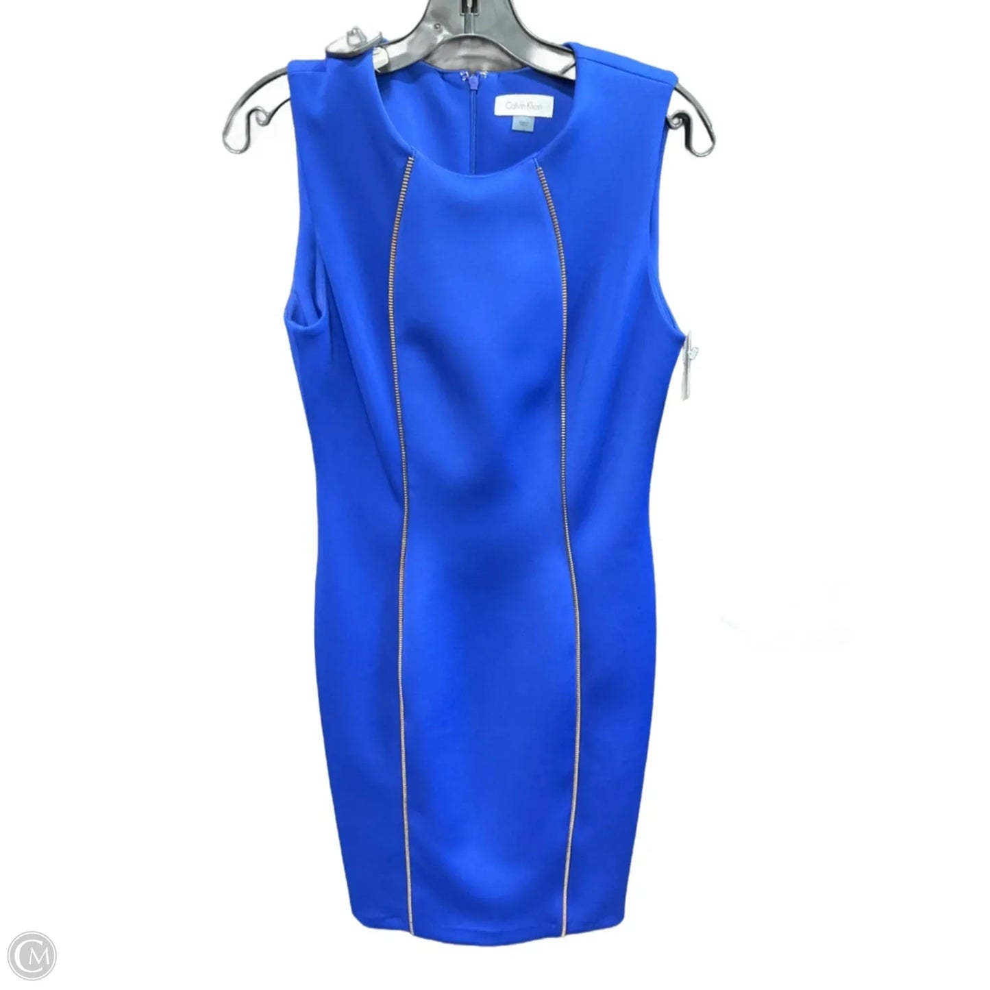 Dress Work By Calvin Klein In Blue, Size: 10