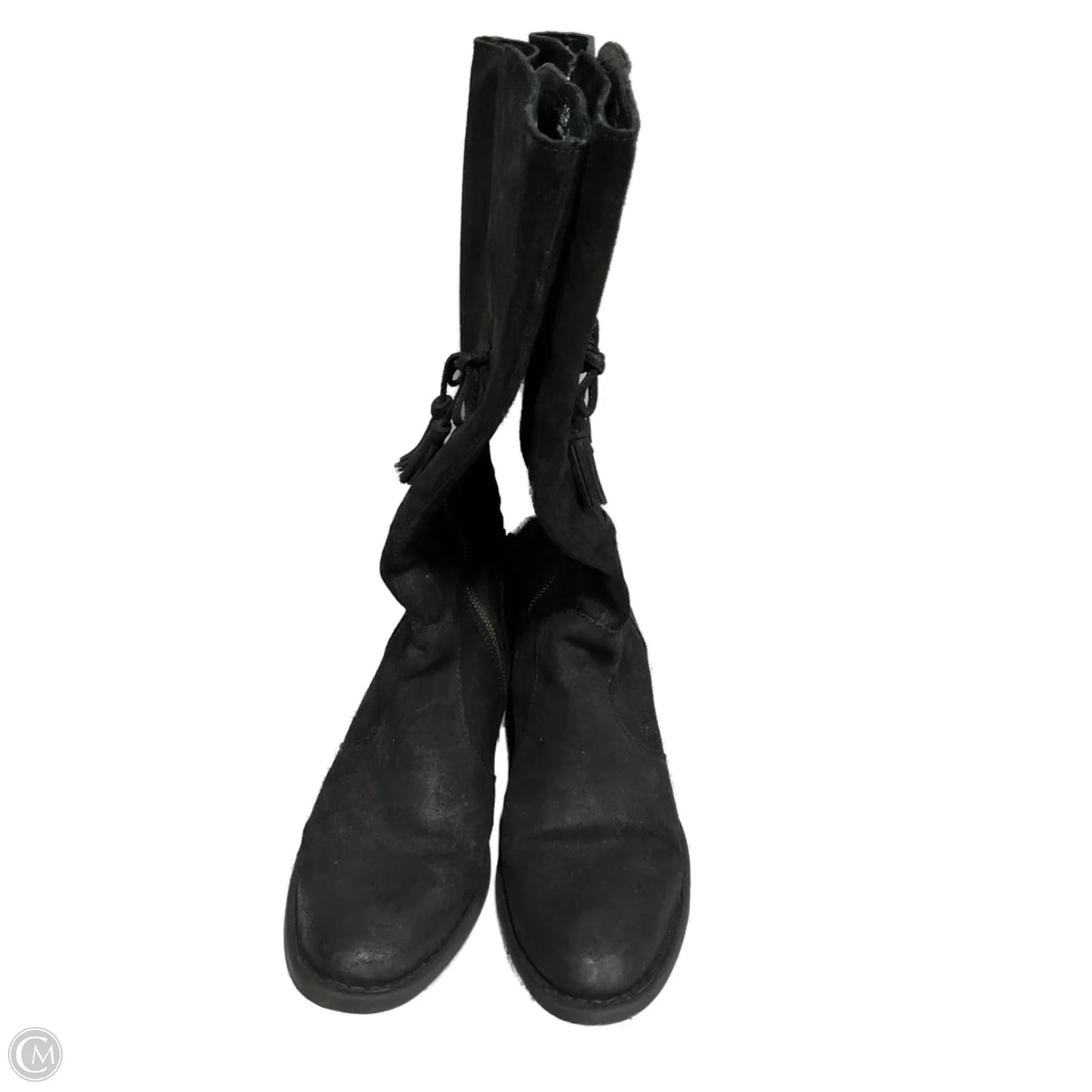 Boots Knee Heels By Born In Black, Size: 9.5