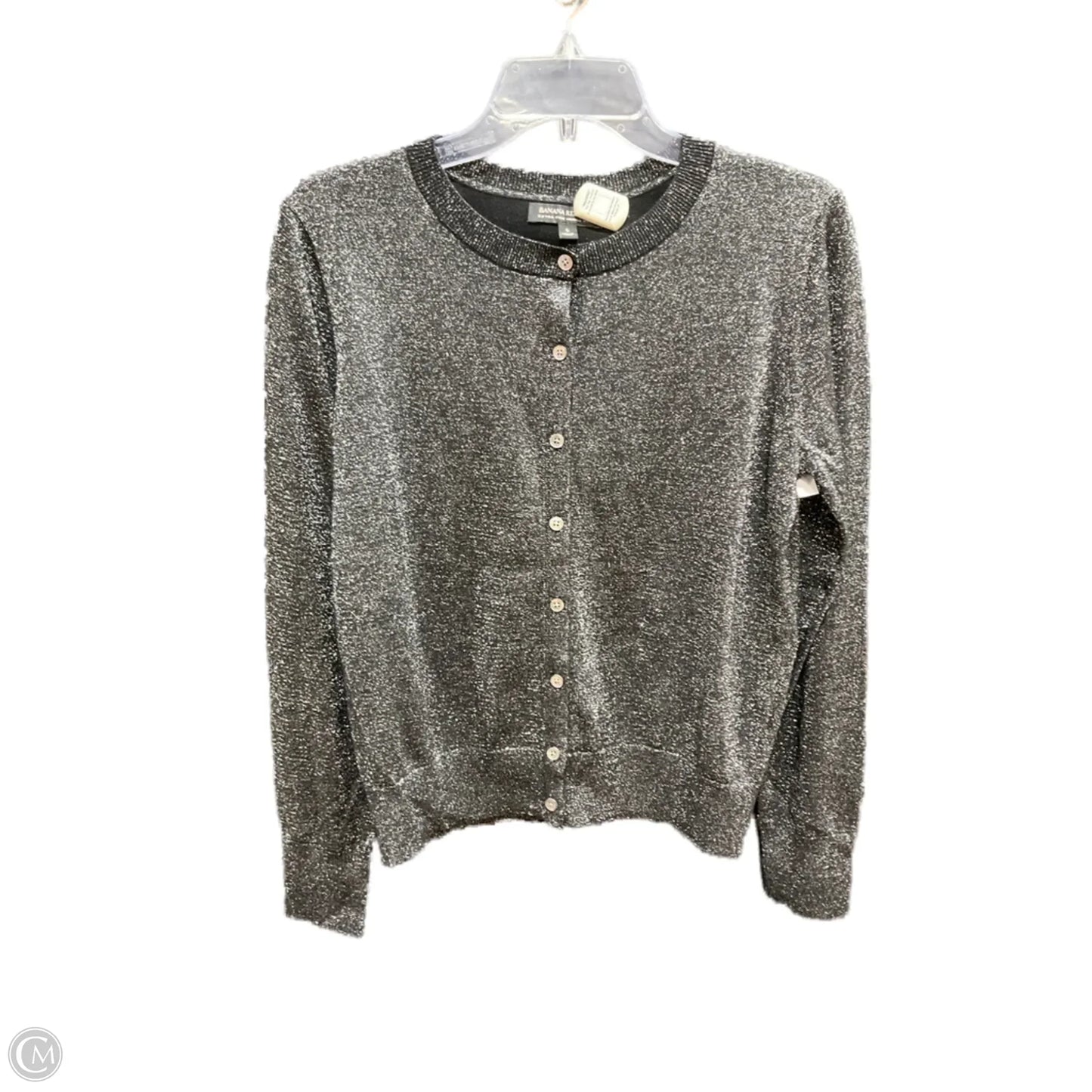 Cardigan By Banana Republic In Black & Silver, Size: S