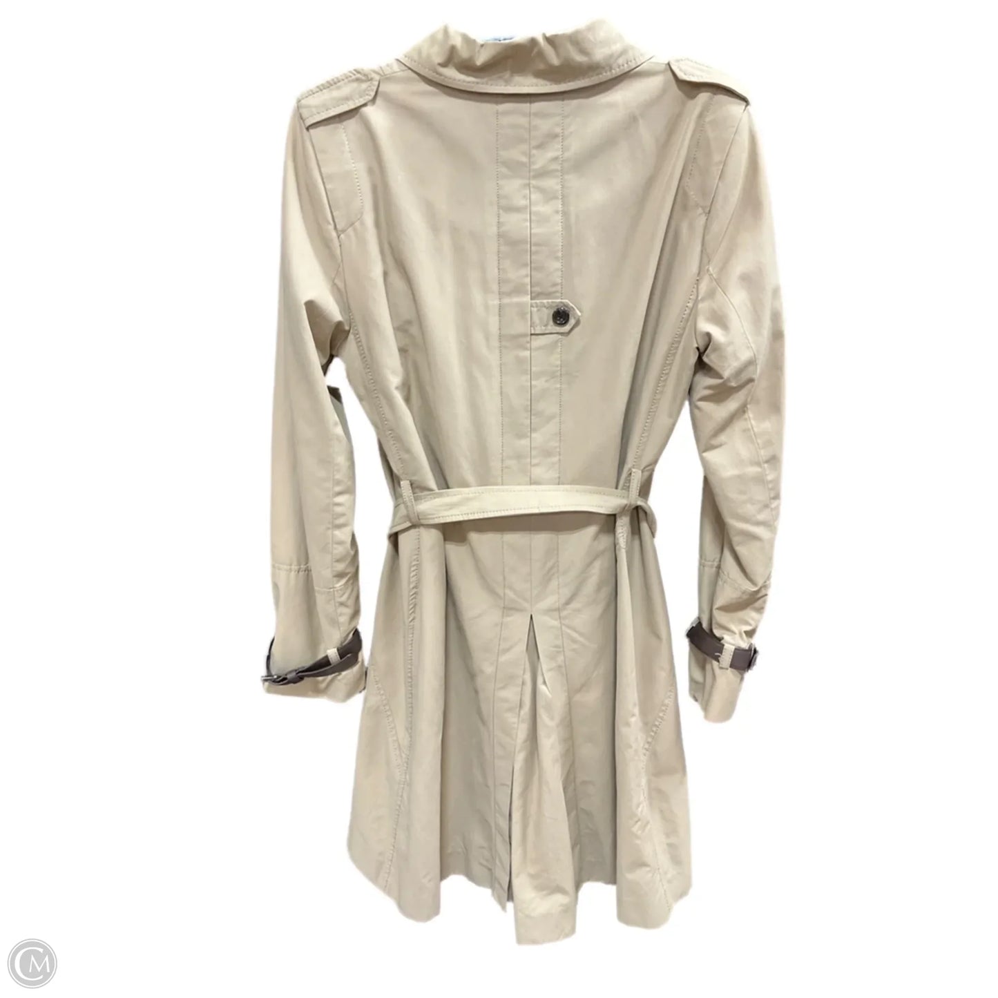 Coat Trench Coat By Vince Camuto In Beige, Size: L