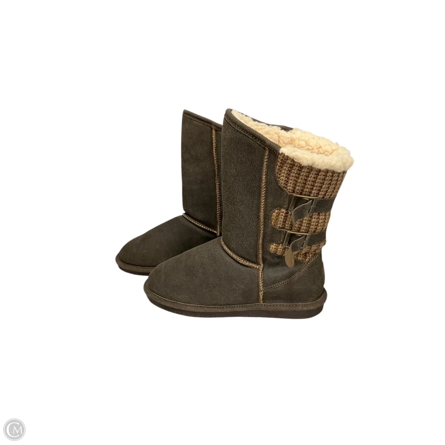 Boots Mid-calf Flats By Bearpaw In Brown, Size: 11