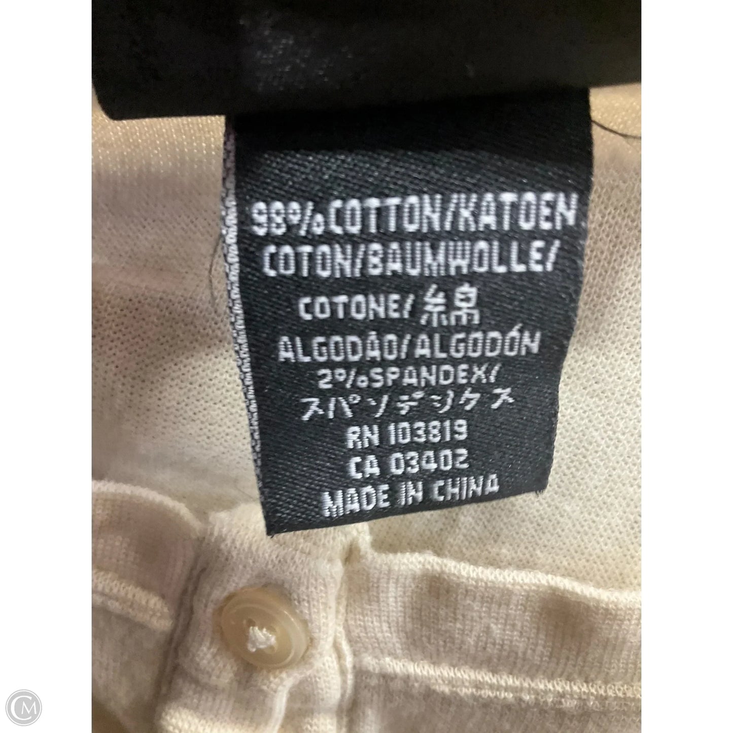 Top Short Sleeve By Harley Davidson In Cream, Size: L