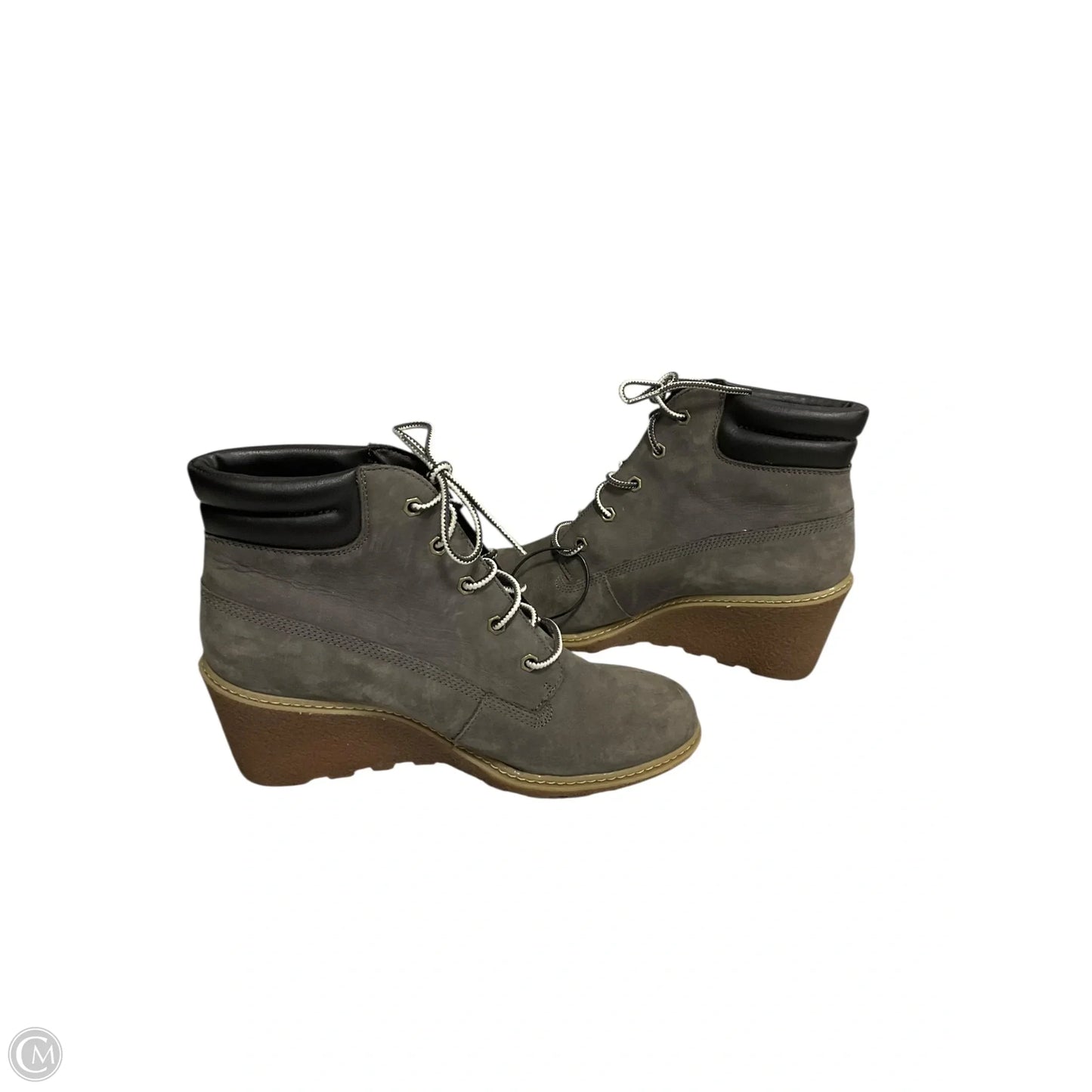 Boots Ankle Heels By Timberland In Grey, Size: 8.5