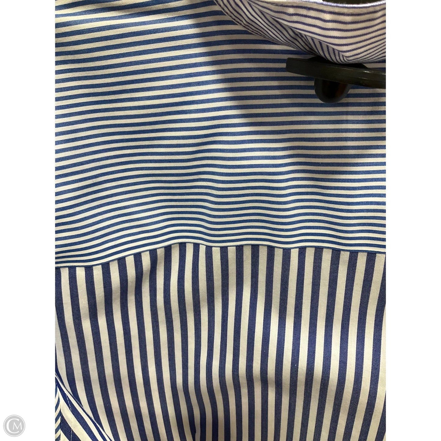 Blouse Long Sleeve By Chicos In Striped Pattern, Size: L