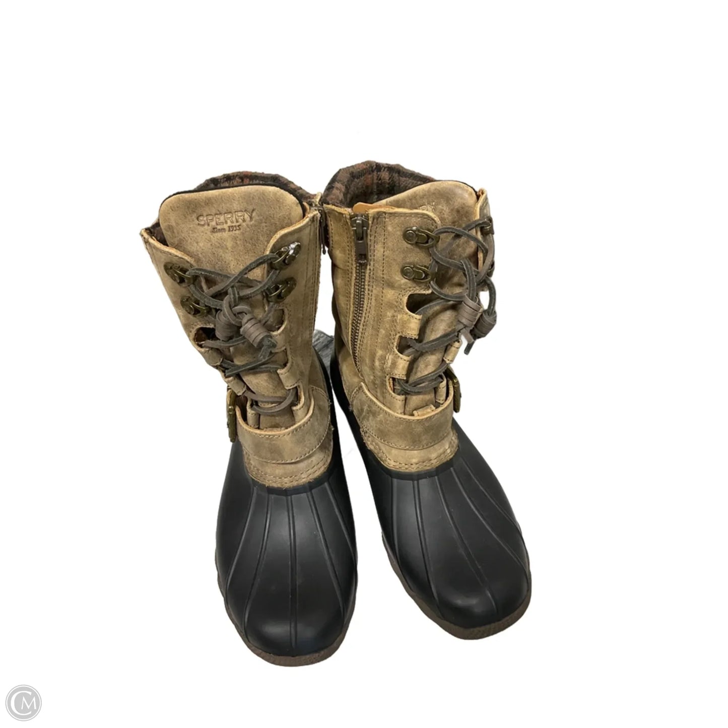 Boots Ankle Flats By Sperry In Beige, Size: 8.5