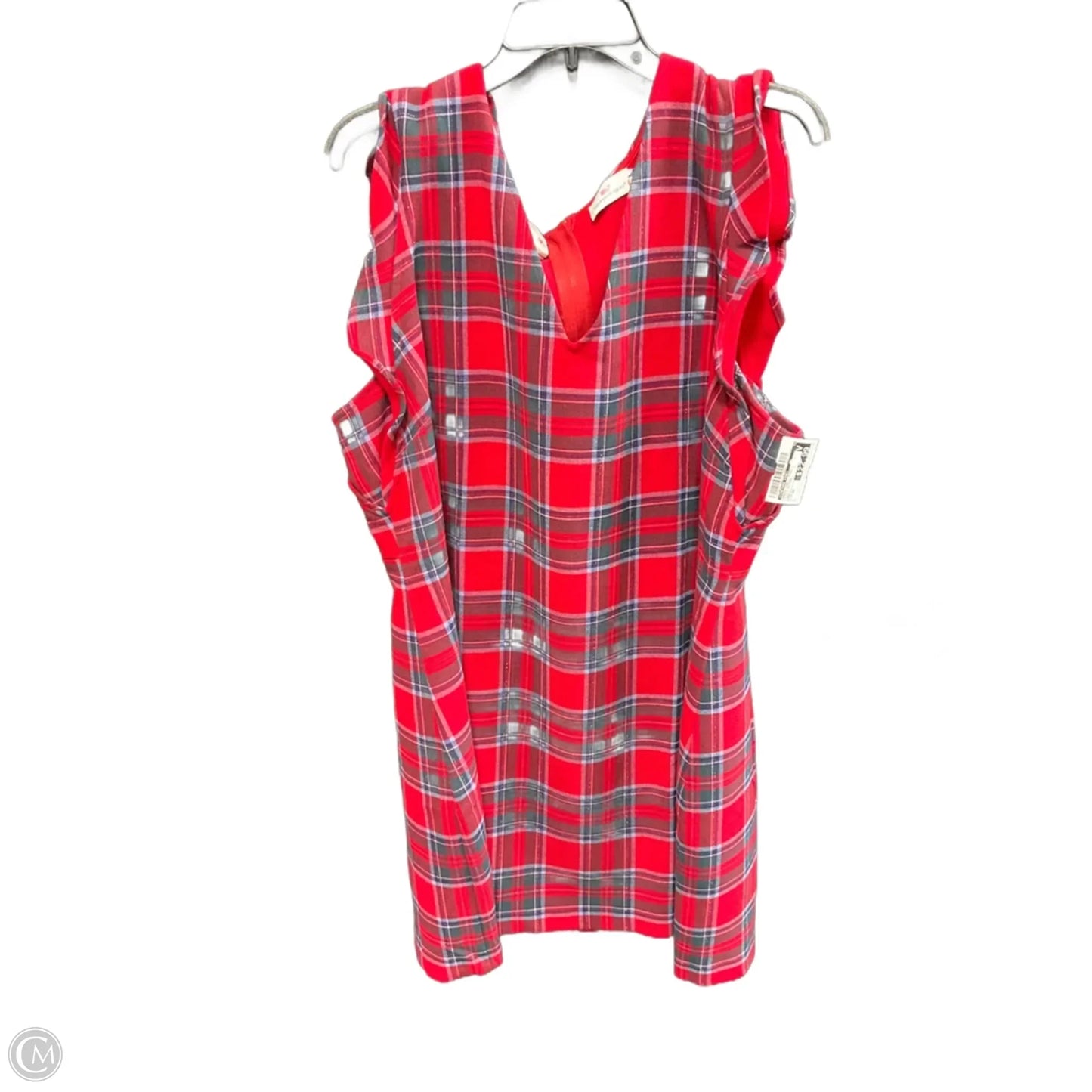 Dress Party Midi By Vineyard Vines In Plaid Pattern, Size: 22
