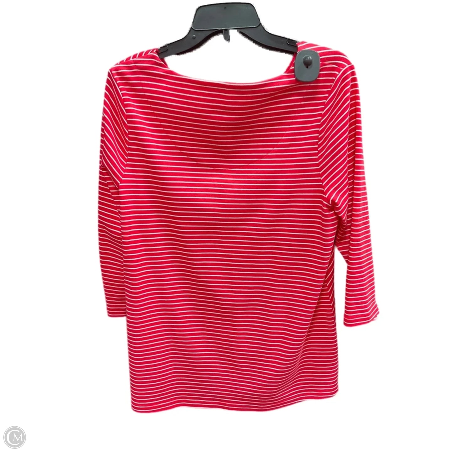 Top Long Sleeve By Kim Rogers In Striped Pattern, Size: M