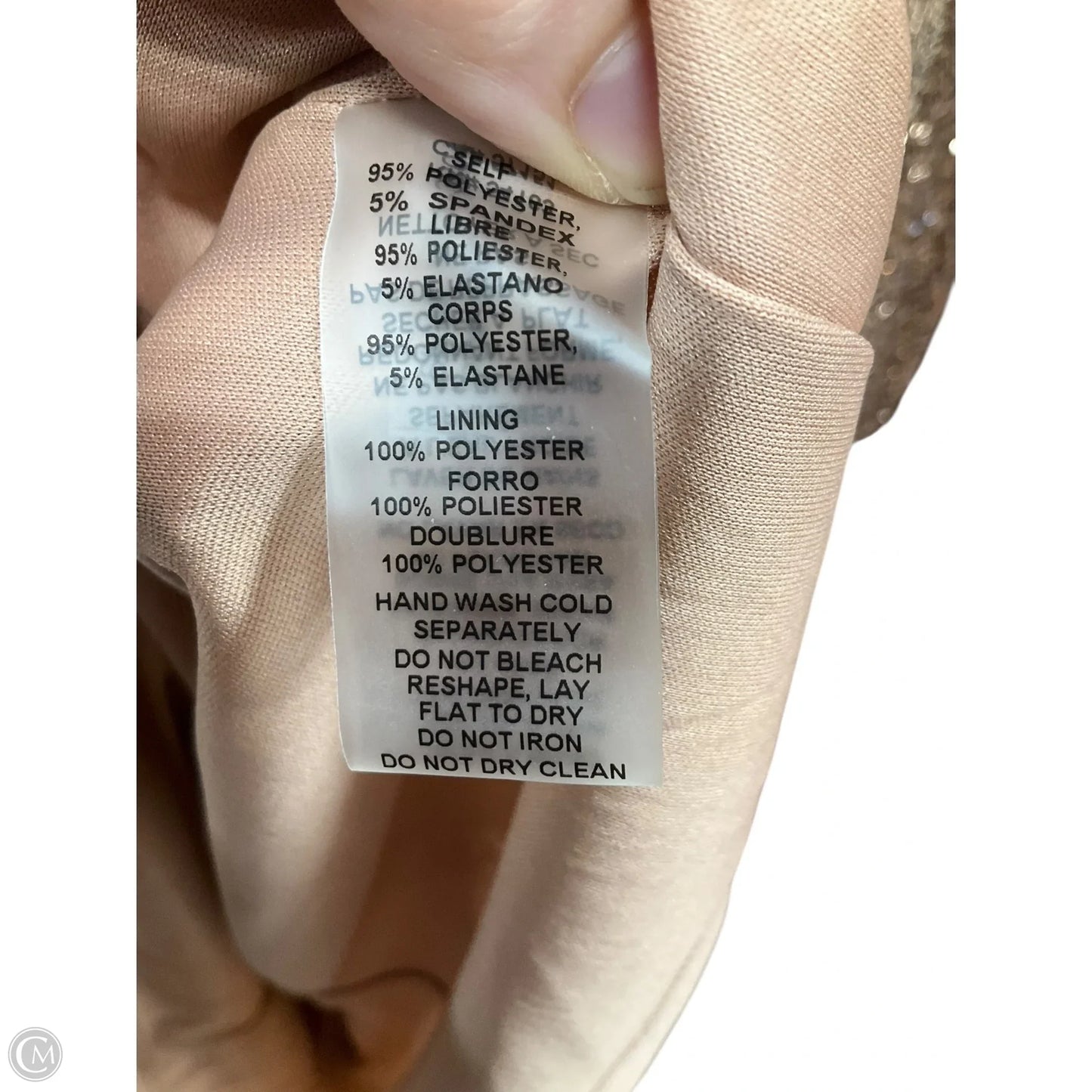 Dress Party Short By Vince Camuto In Rose Gold, Size: 12