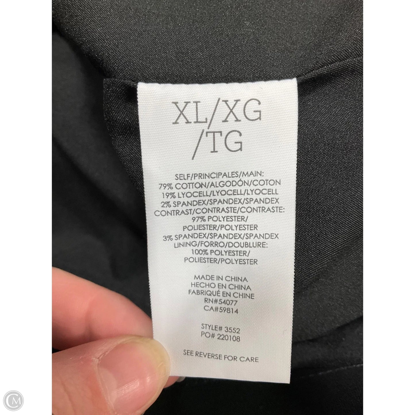 Jacket Other By Cabi In Black, Size: Xl