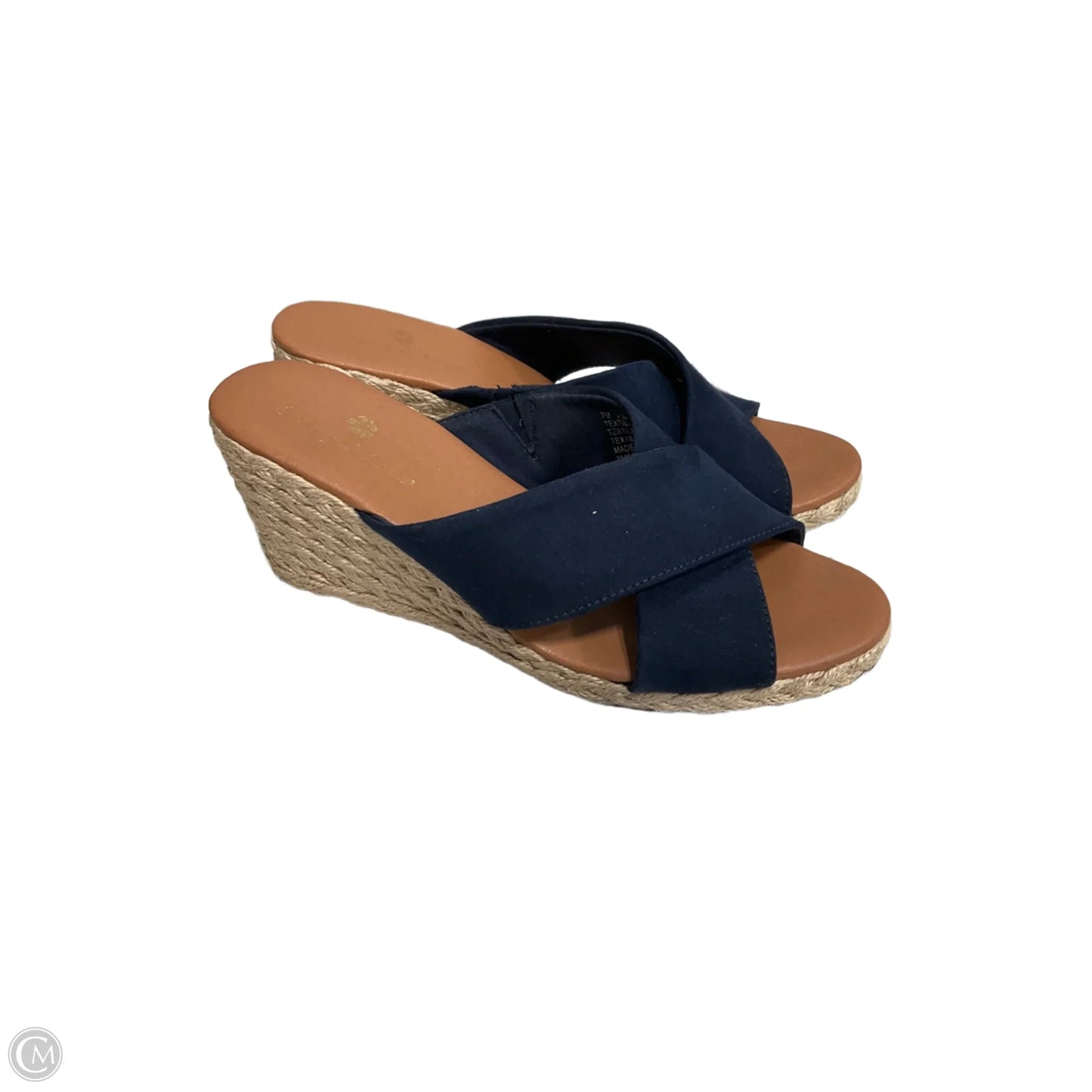 Sandals Heels Wedge By Tommy Bahama In Navy, Size: 7