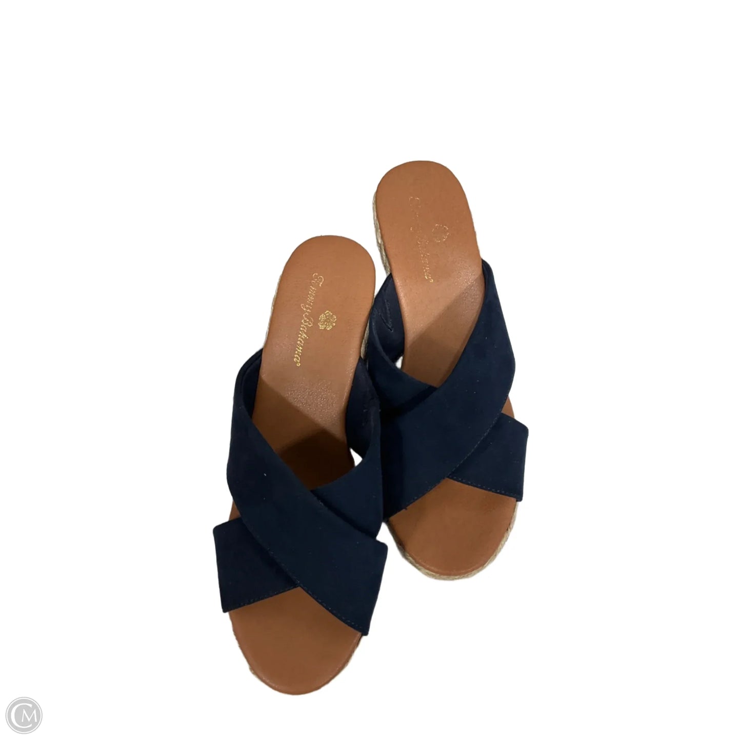 Sandals Heels Wedge By Tommy Bahama In Navy, Size: 7