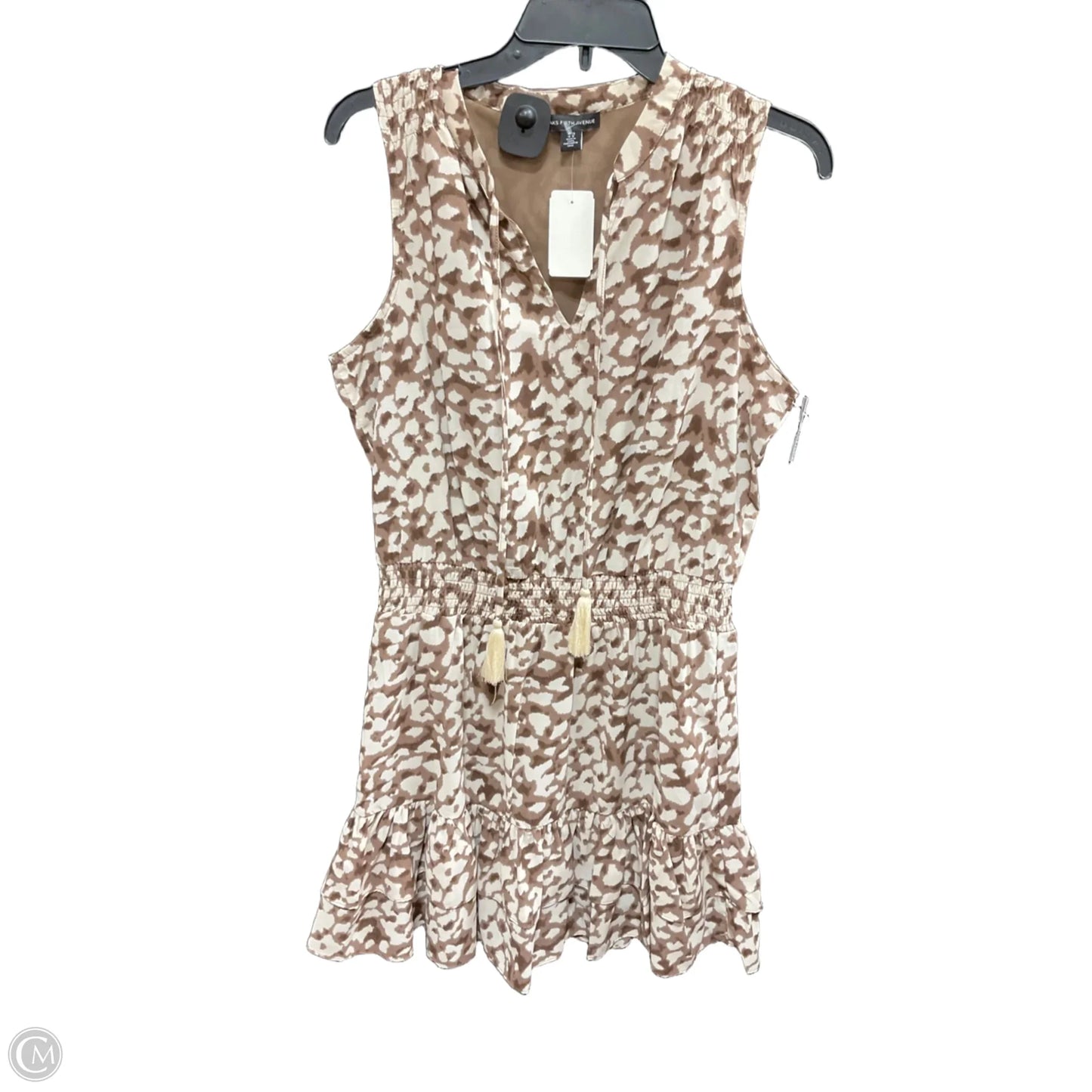 Dress Casual Short By Saks Fifth Avenue In Brown & Cream, Size: M