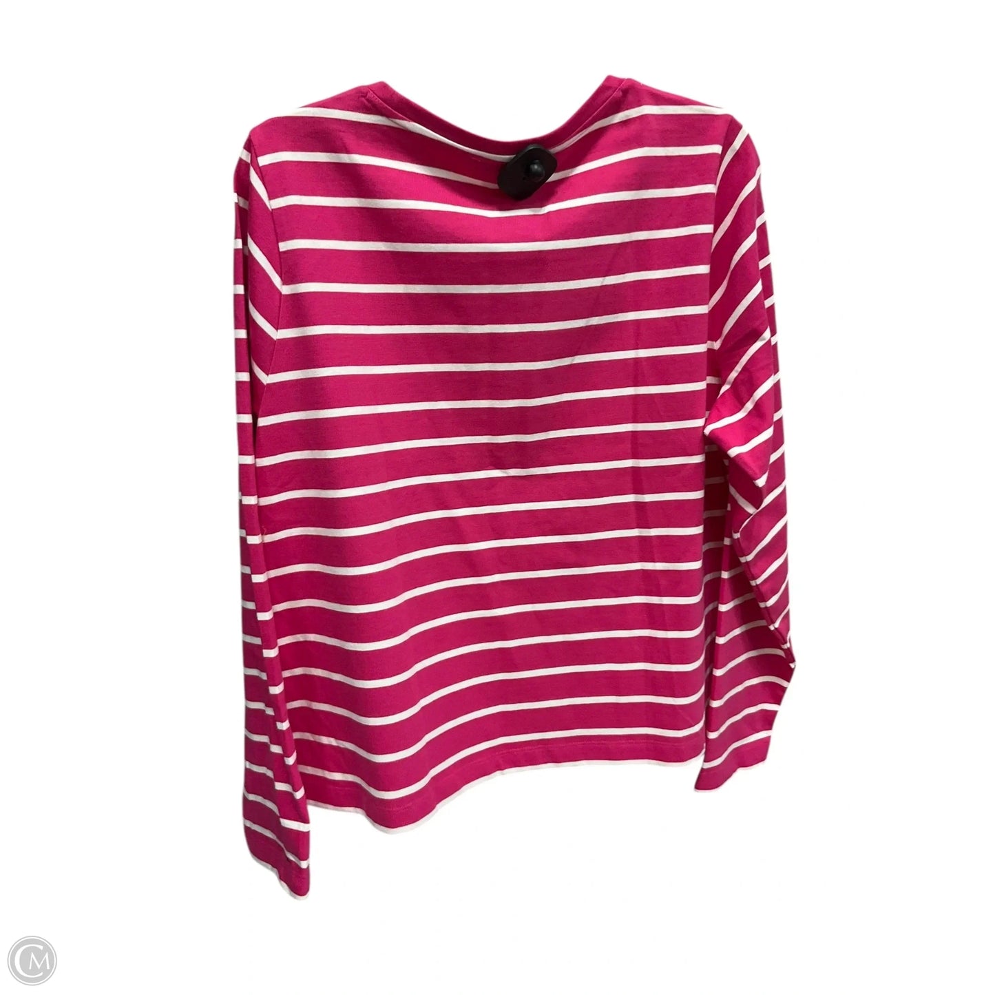 Top Long Sleeve By J. Crew In Pink & White, Size: Xl