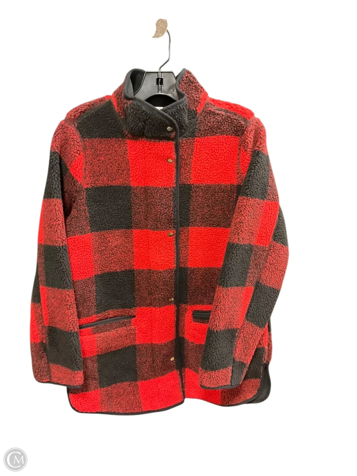 Jacket Fleece By Old Navy In Black & Red, Size: Xs