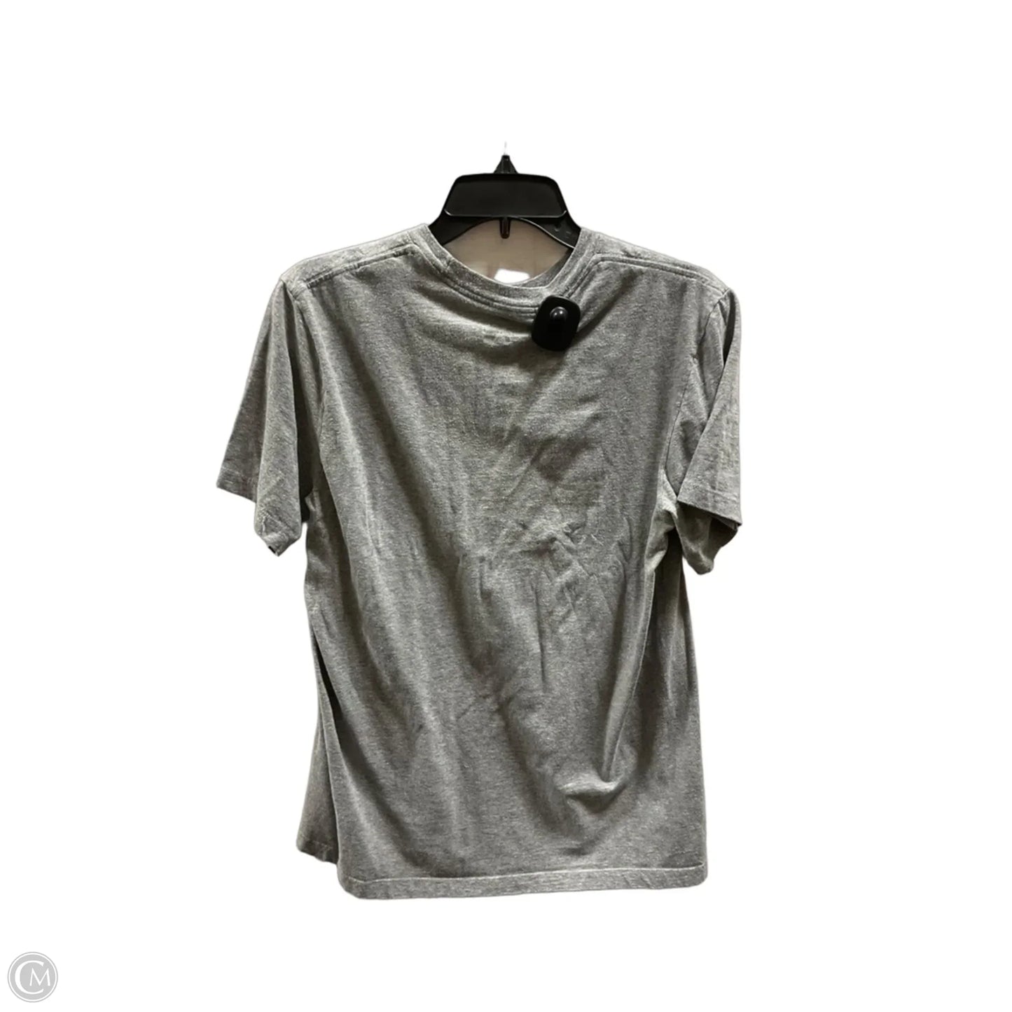 Athletic Top Short Sleeve By Nike In Grey, Size: M