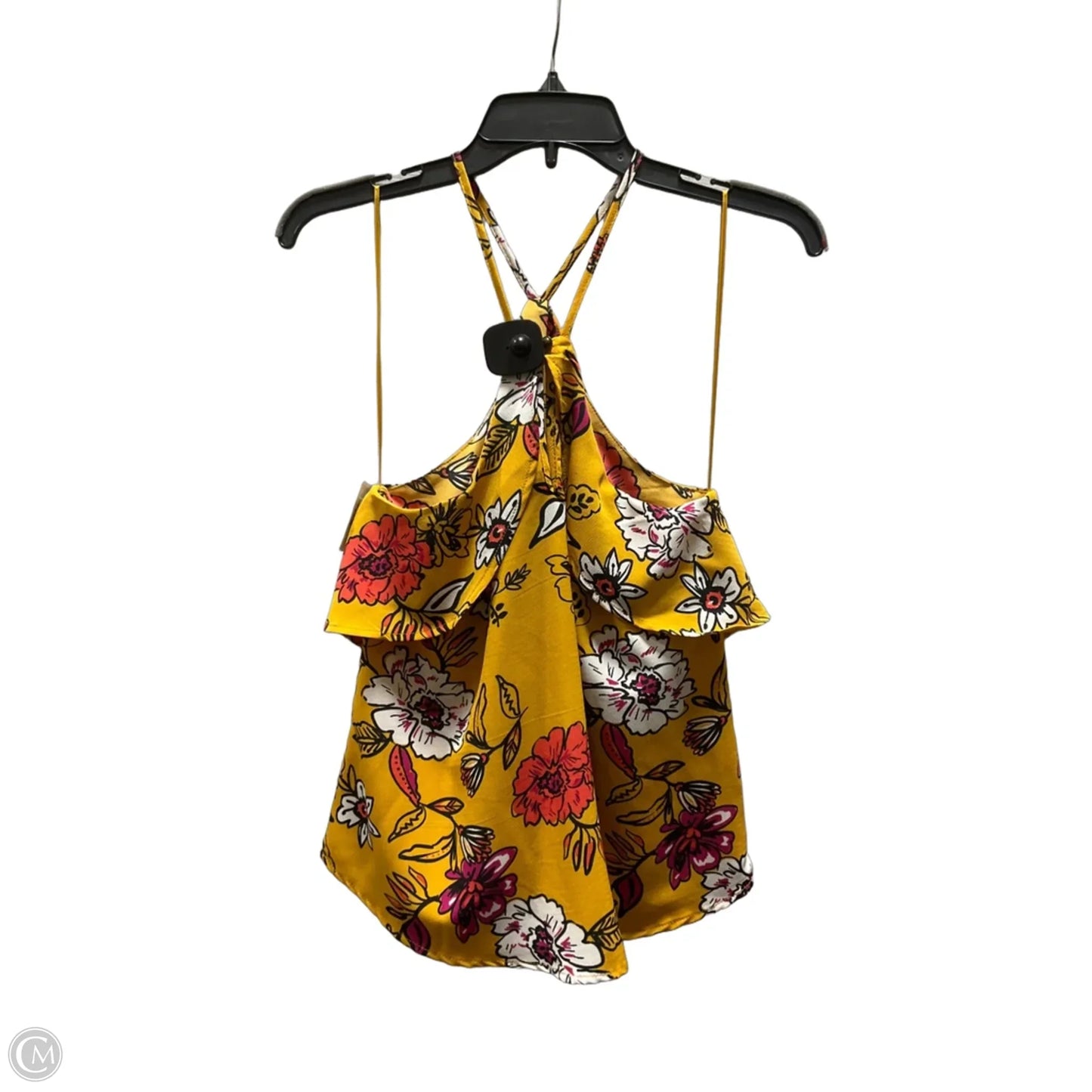 Top Sleeveless By Love On A Hanger In Yellow, Size: S